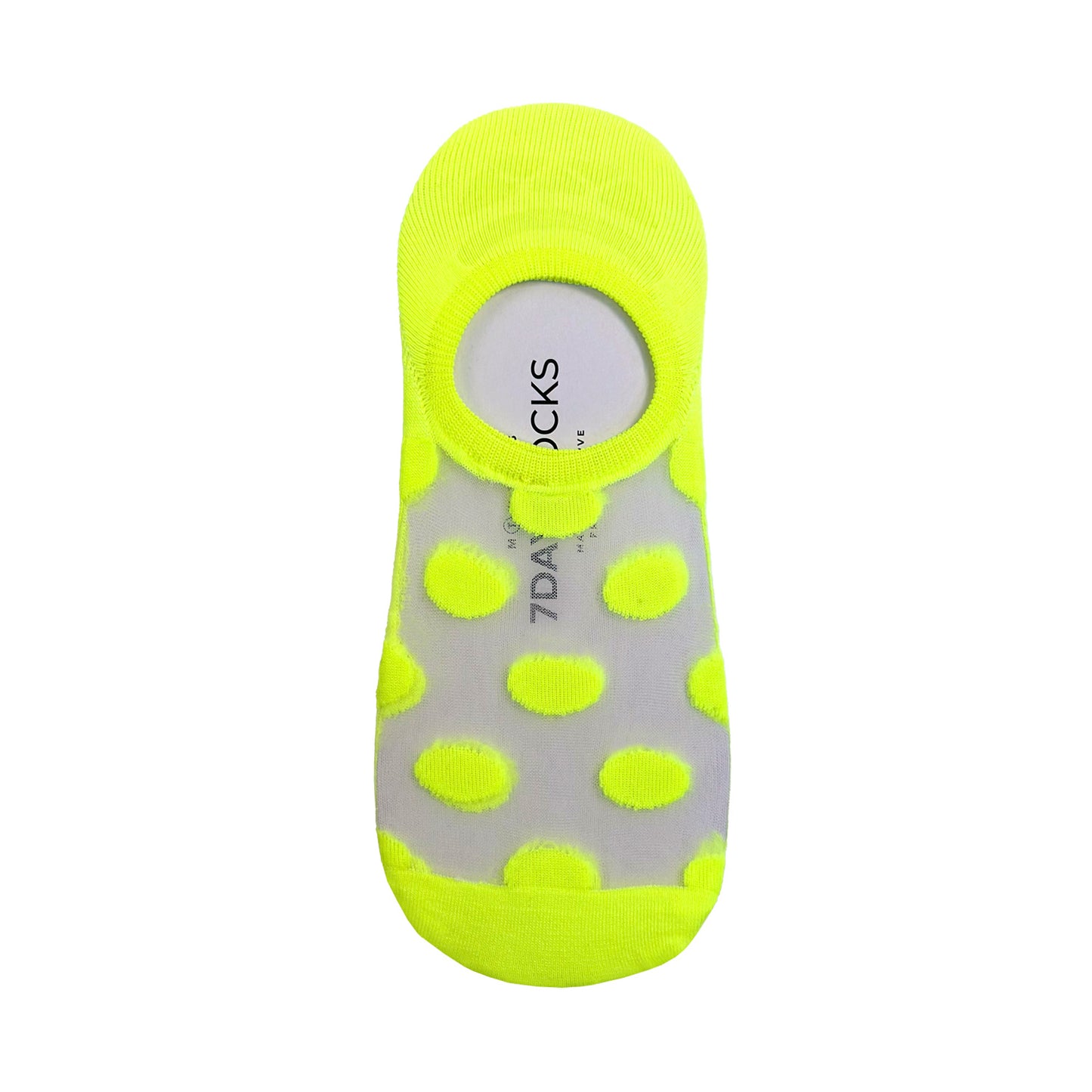 Women's No Show See-Through Neon Dot Socks