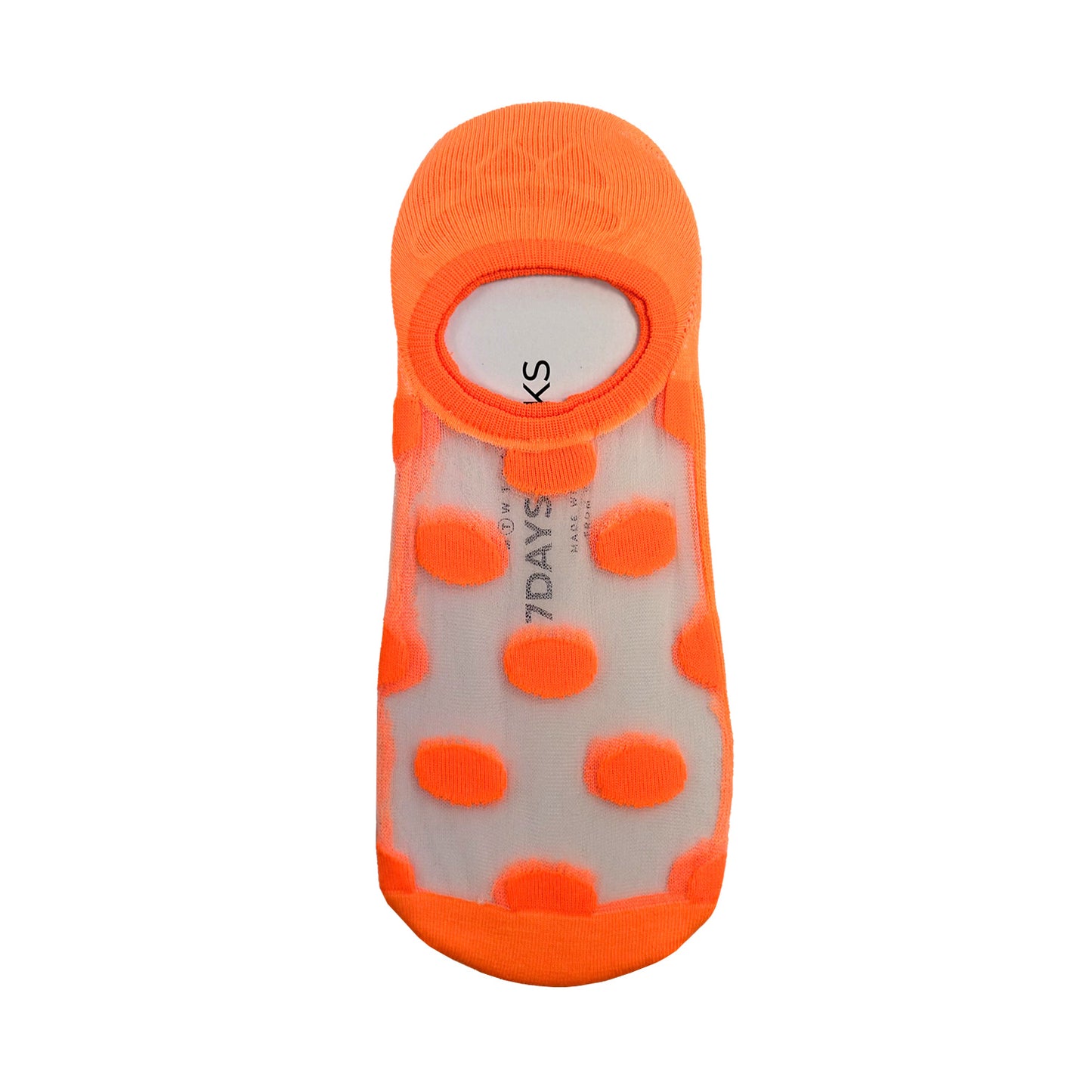 Women's No Show See-Through Neon Dot Socks