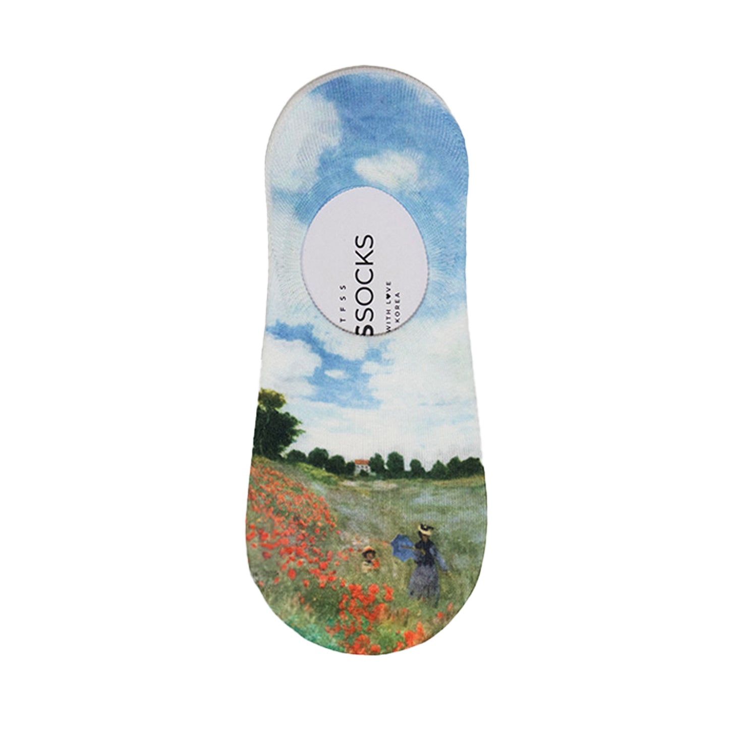 Women's No Show Famous Painting Printing Socks