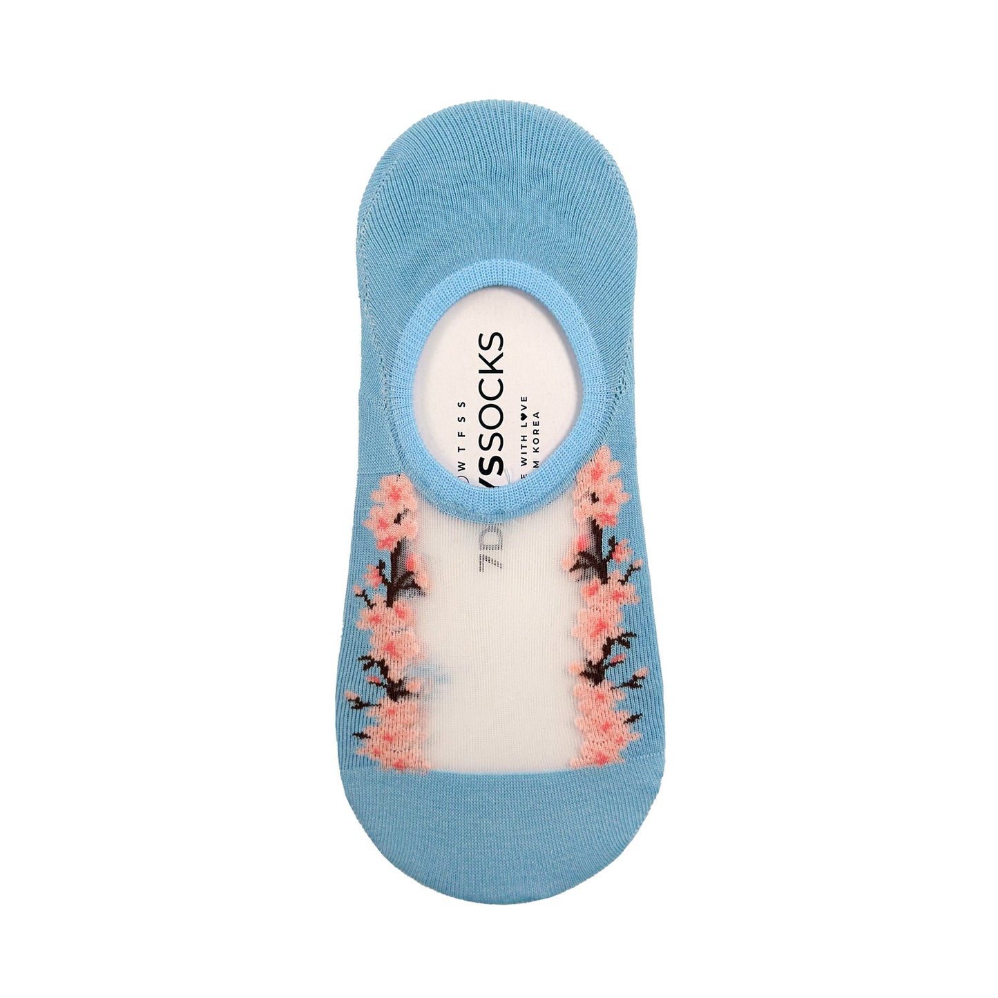 Women's No Show See-Through Flower Line Socks