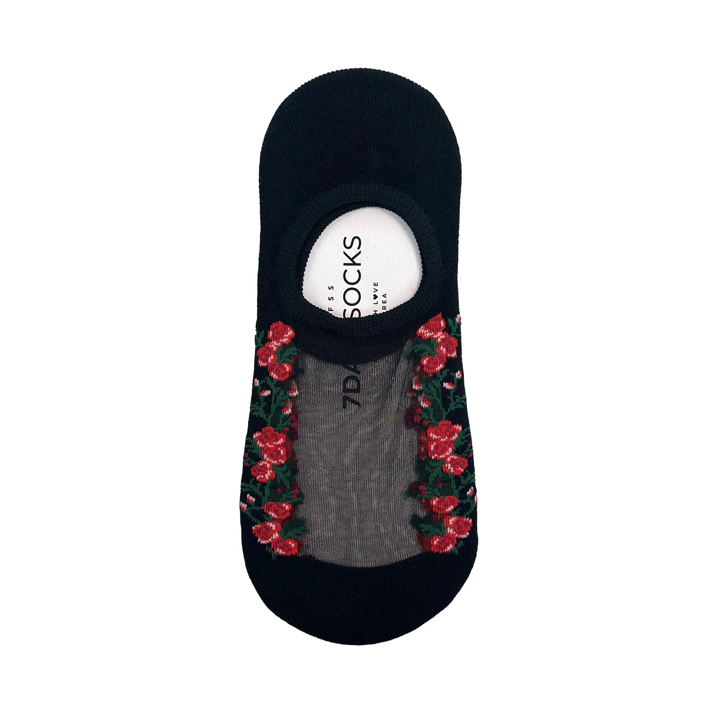 Women's No Show See-Through Flower Line Socks