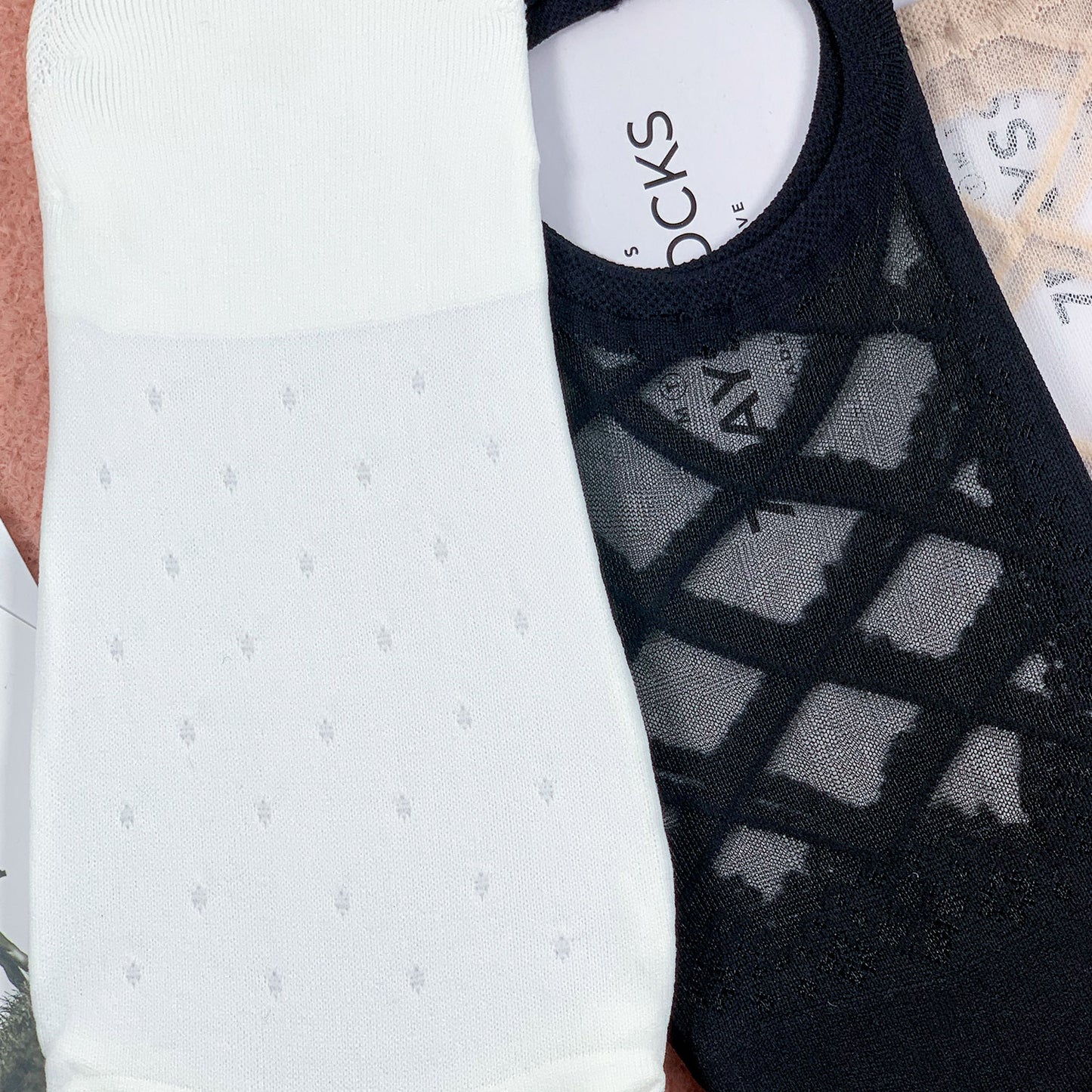 Women's No Show See-Through Lace Darling Socks