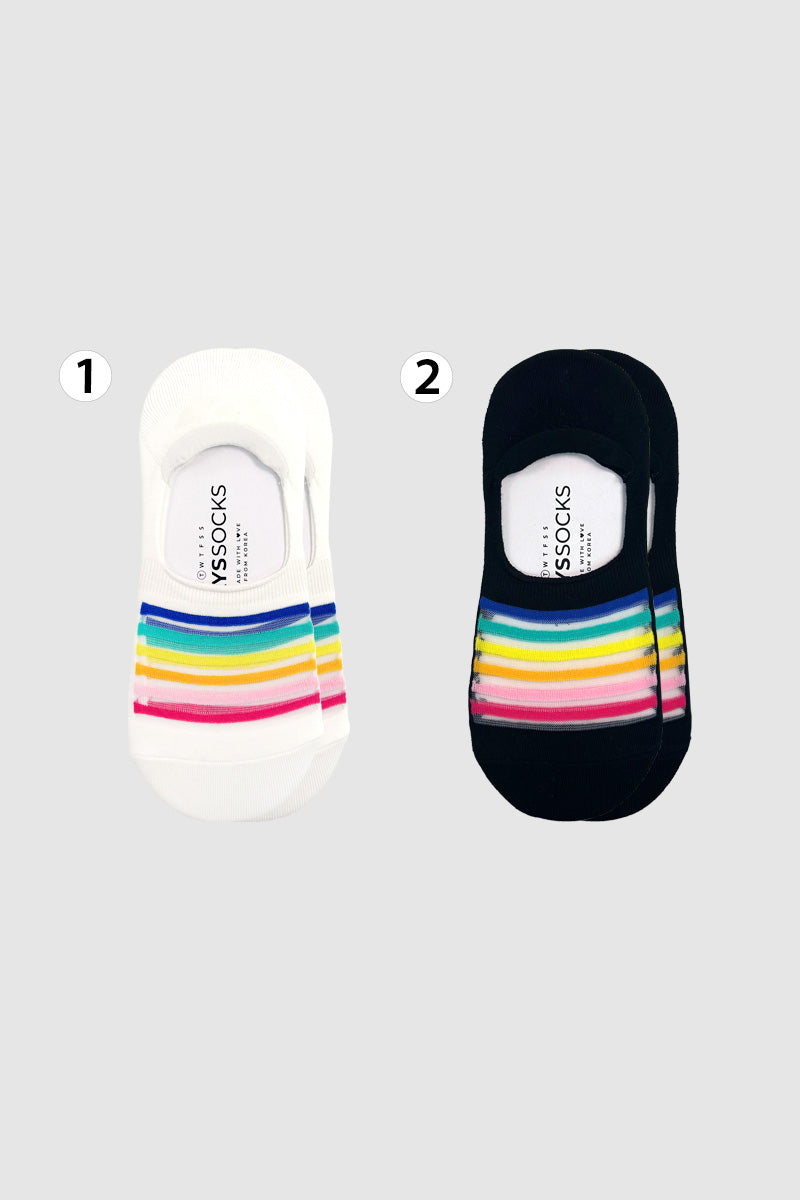 Women's No Show Crush Rainbow Socks