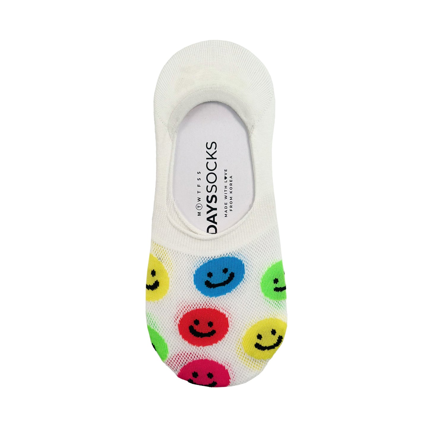 Women's No Show See-Through Smile Socks
