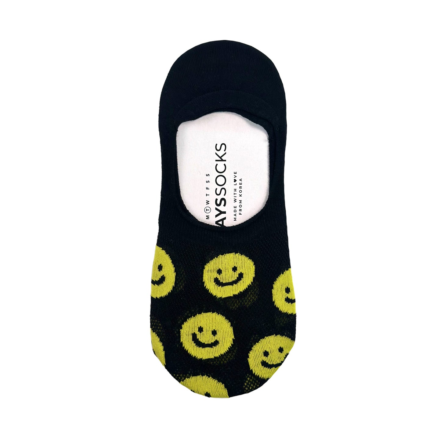 Women's No Show See-Through Smile Socks