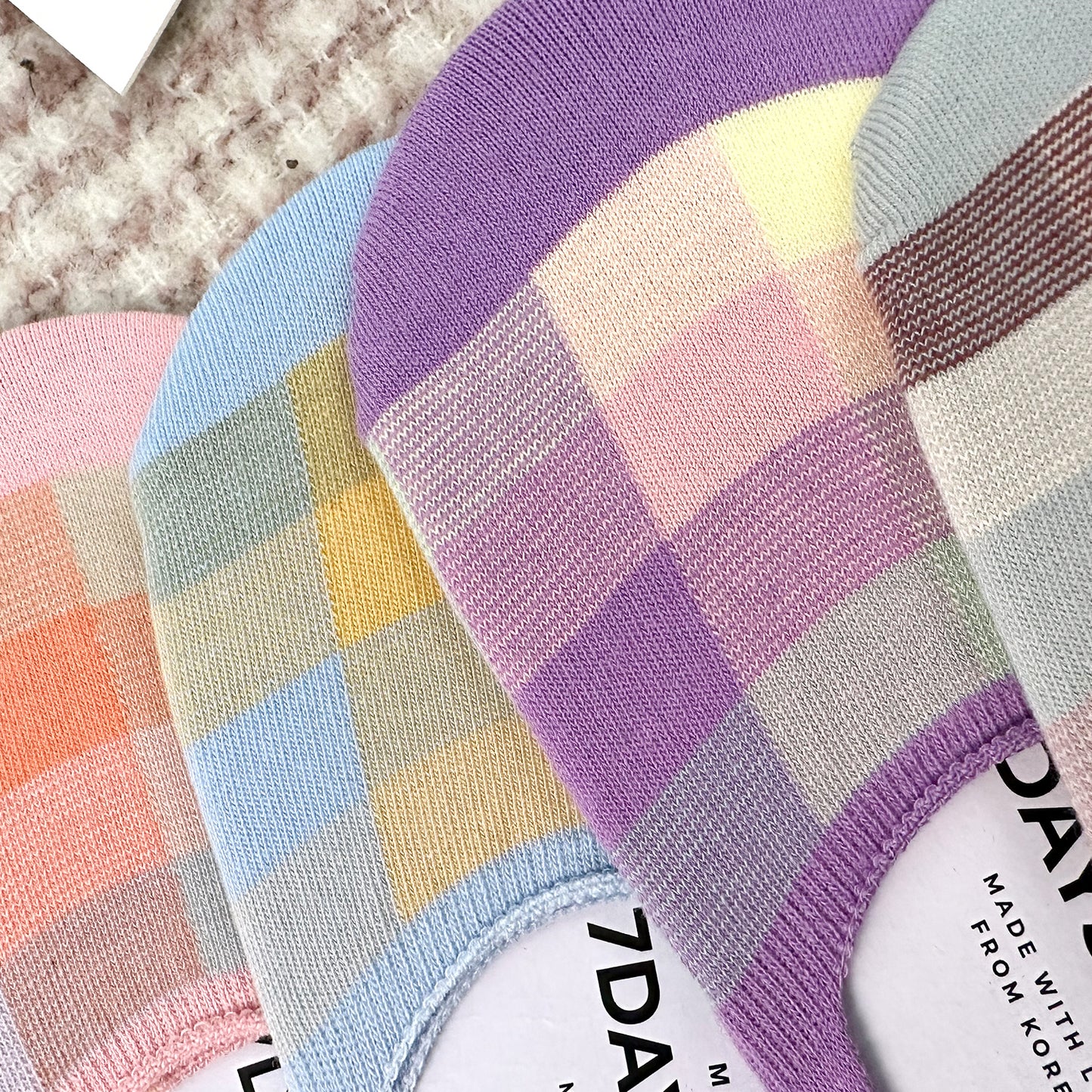 Women's No Show Check X Check Socks