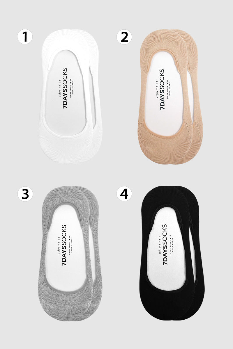 Women's No Show Seamless Cotton Foot Socks
