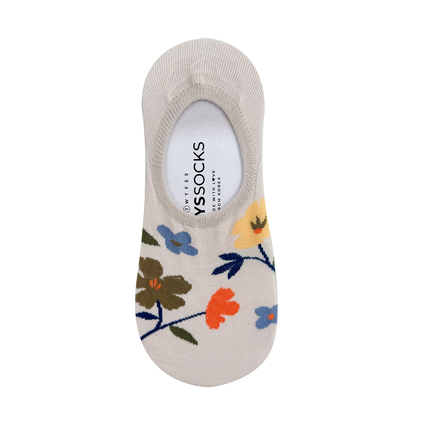 Women's No Show Fleur Flower Socks