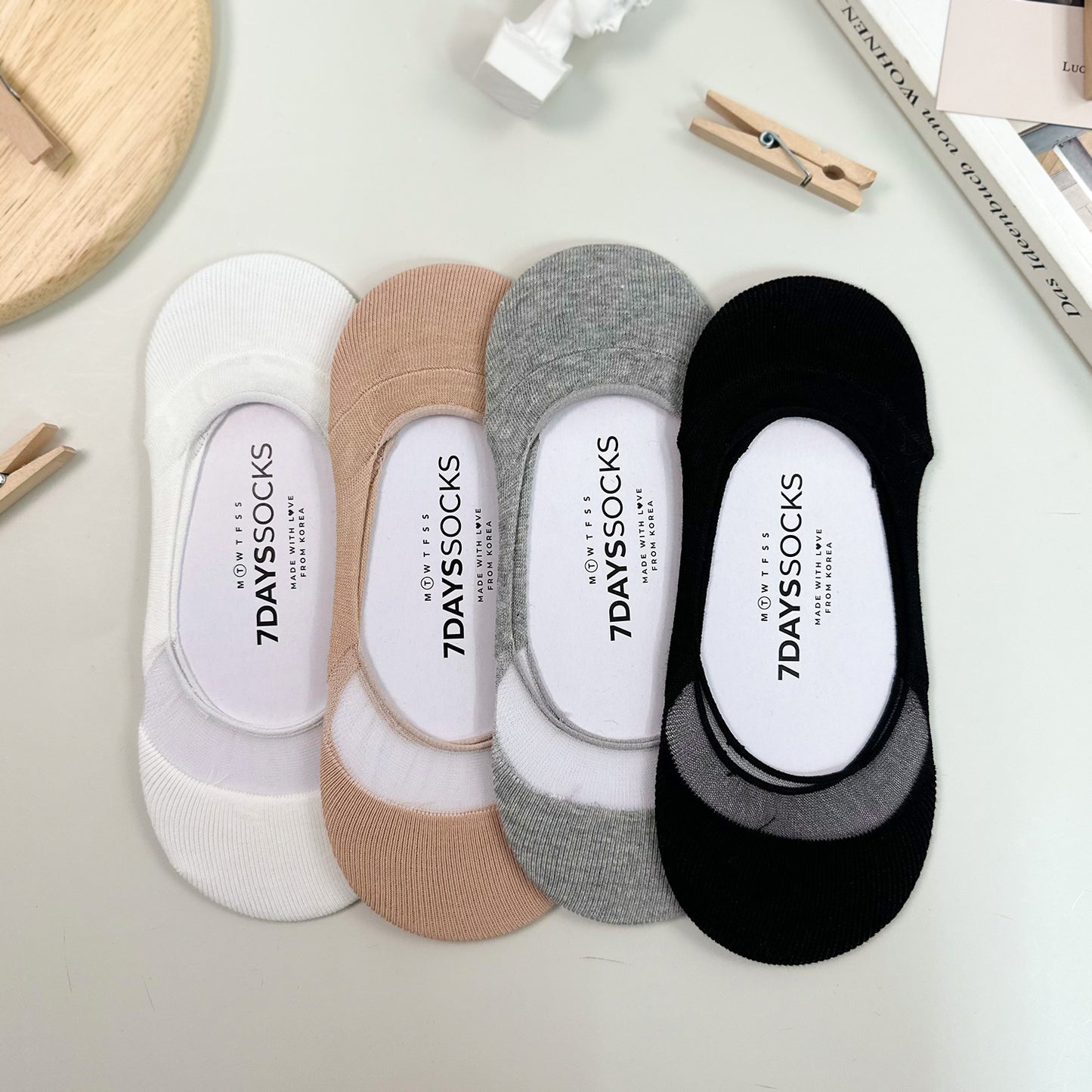 Women's No Show See-Through Cotton Foot Cover Socks