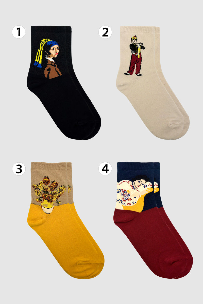 Women's Crew Famous Painting 2 Socks