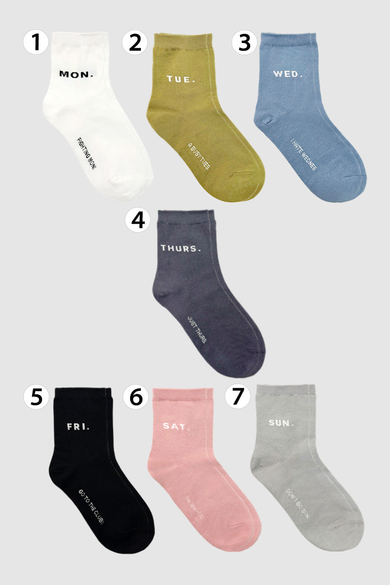 Women's Crew Weekly Socks