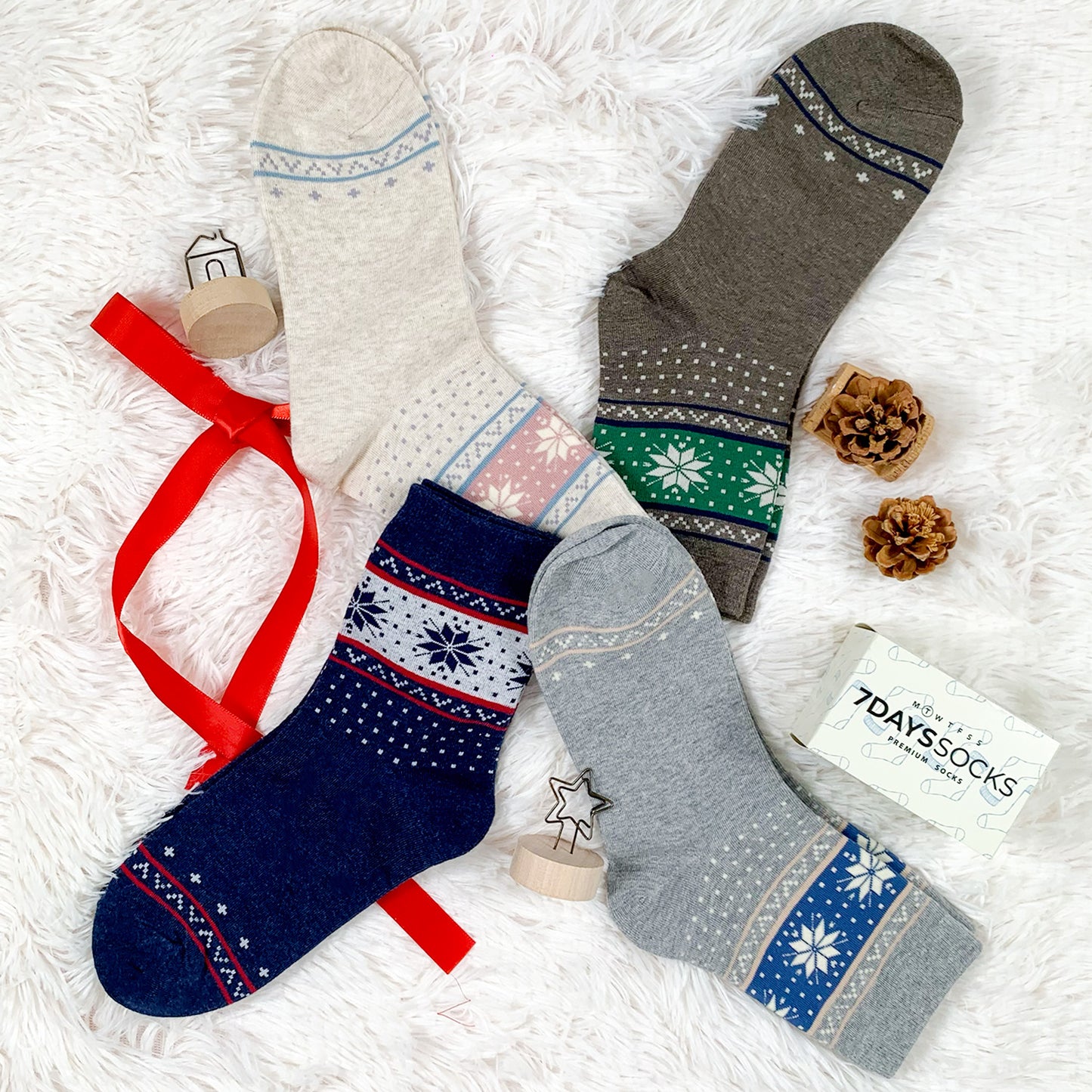 Women's Crew Winter Snowing Socks