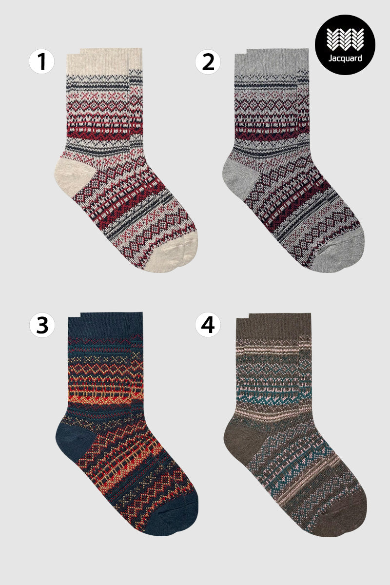 Women's Crew Winter Nordic Jacquard 1 Socks