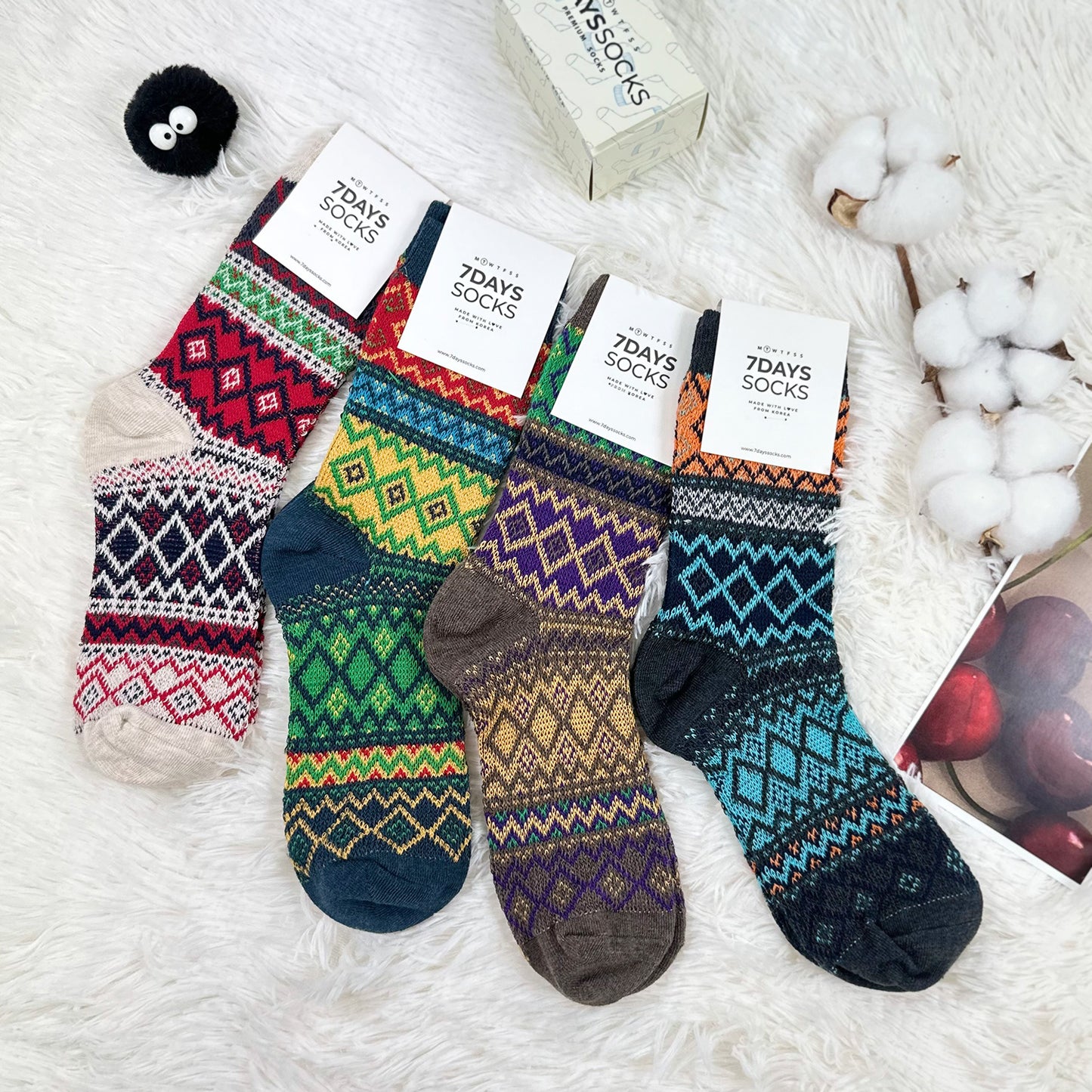 Women's Crew Winter Nordic Jacquard 2 Socks