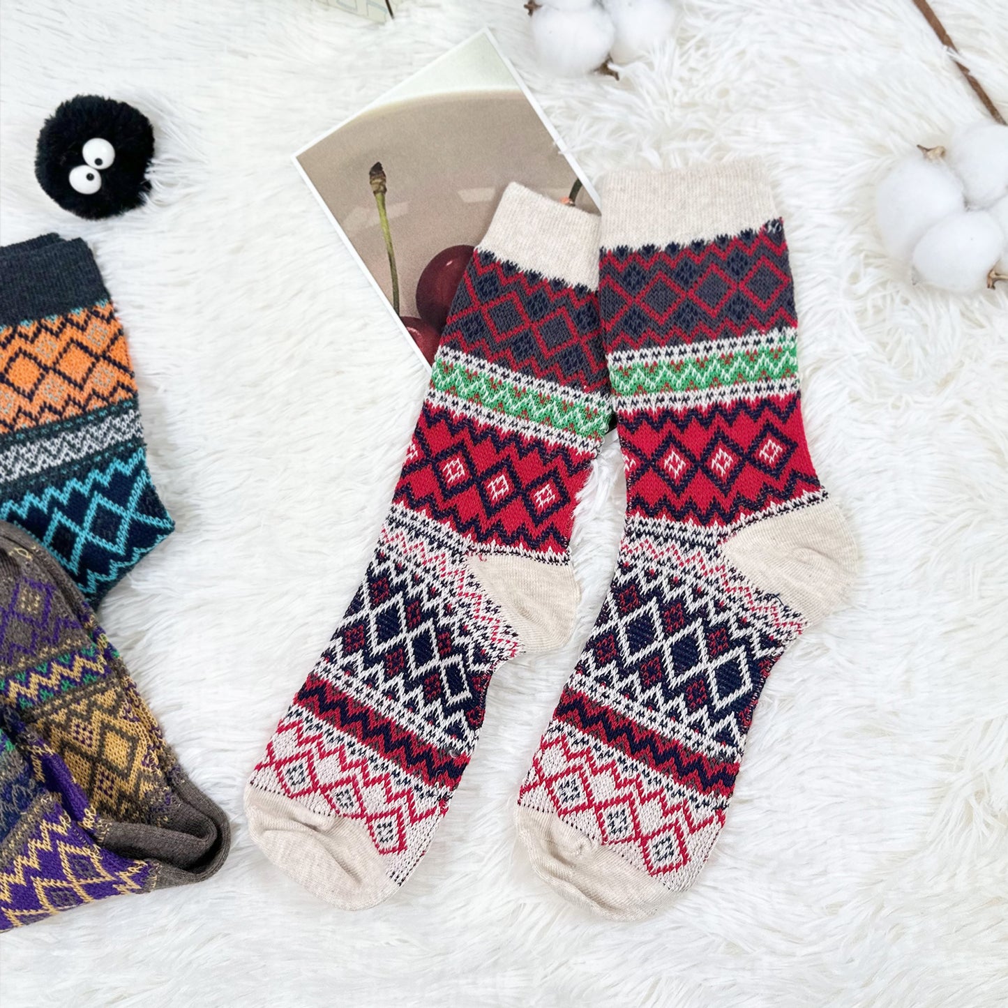 Women's Crew Winter Nordic Jacquard 2 Socks