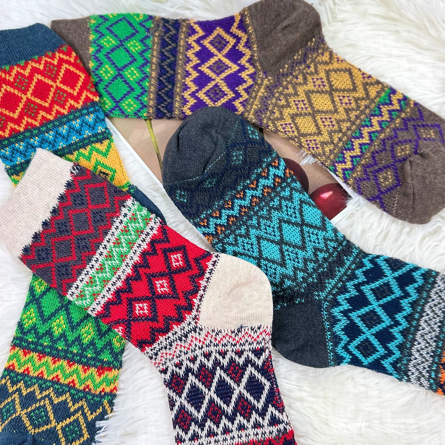 Women's Crew Winter Nordic Jacquard 2 Socks