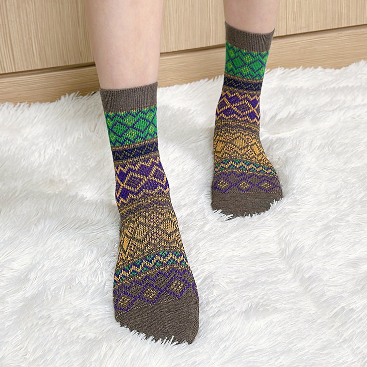 Women's Crew Winter Nordic Jacquard 2 Socks