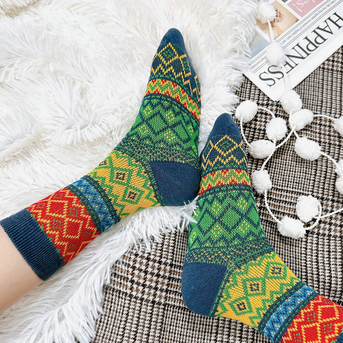 Women's Crew Winter Nordic Jacquard 2 Socks