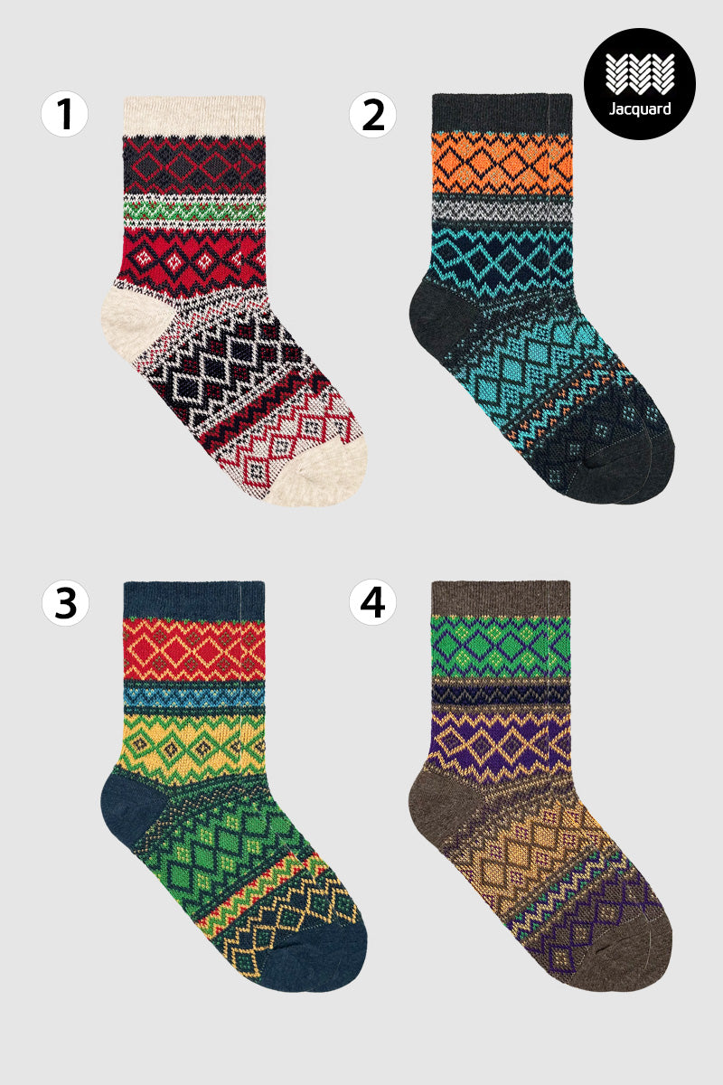 Women's Crew Winter Nordic Jacquard 2 Socks