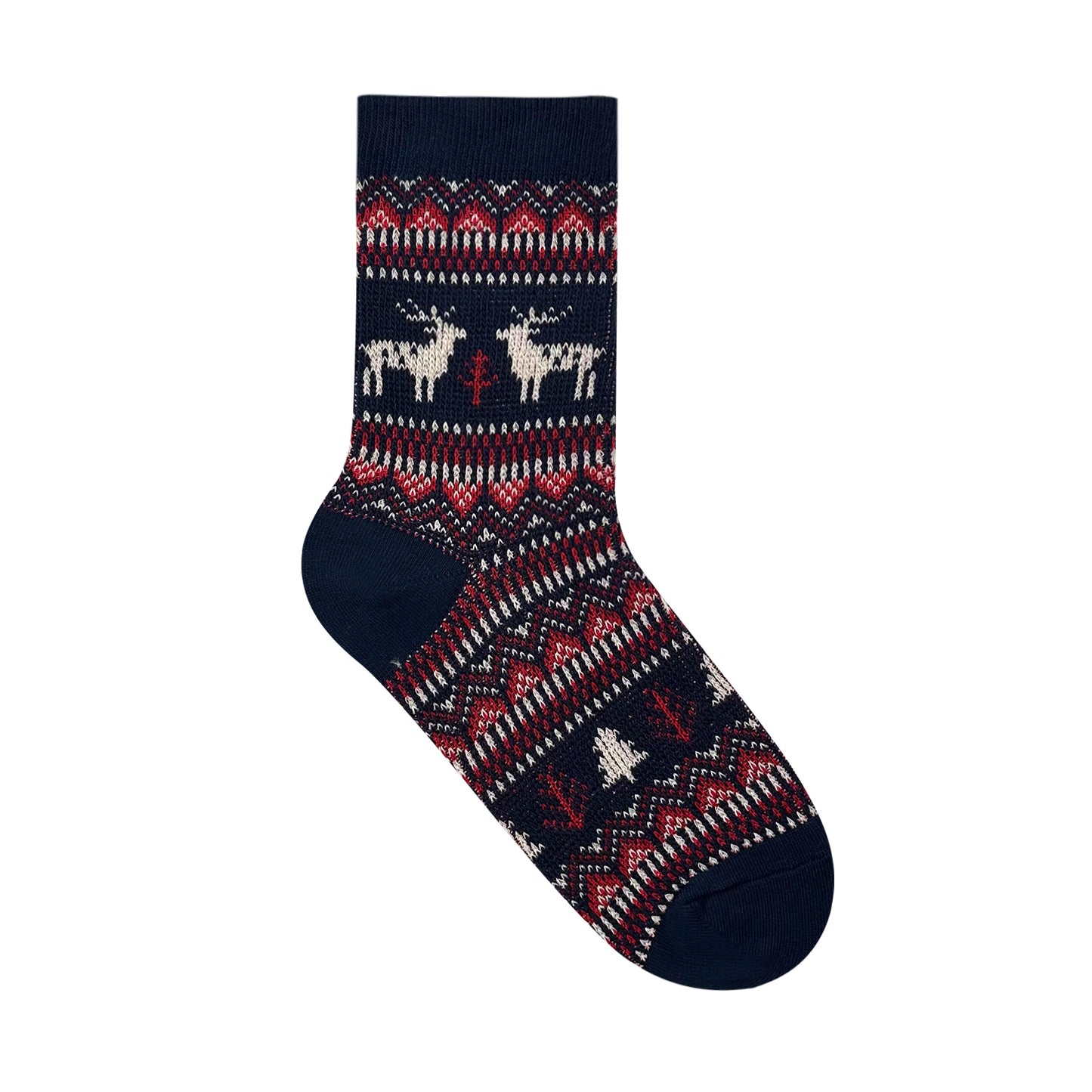 Women's Crew Winter Nordic Deer Jacquard Socks