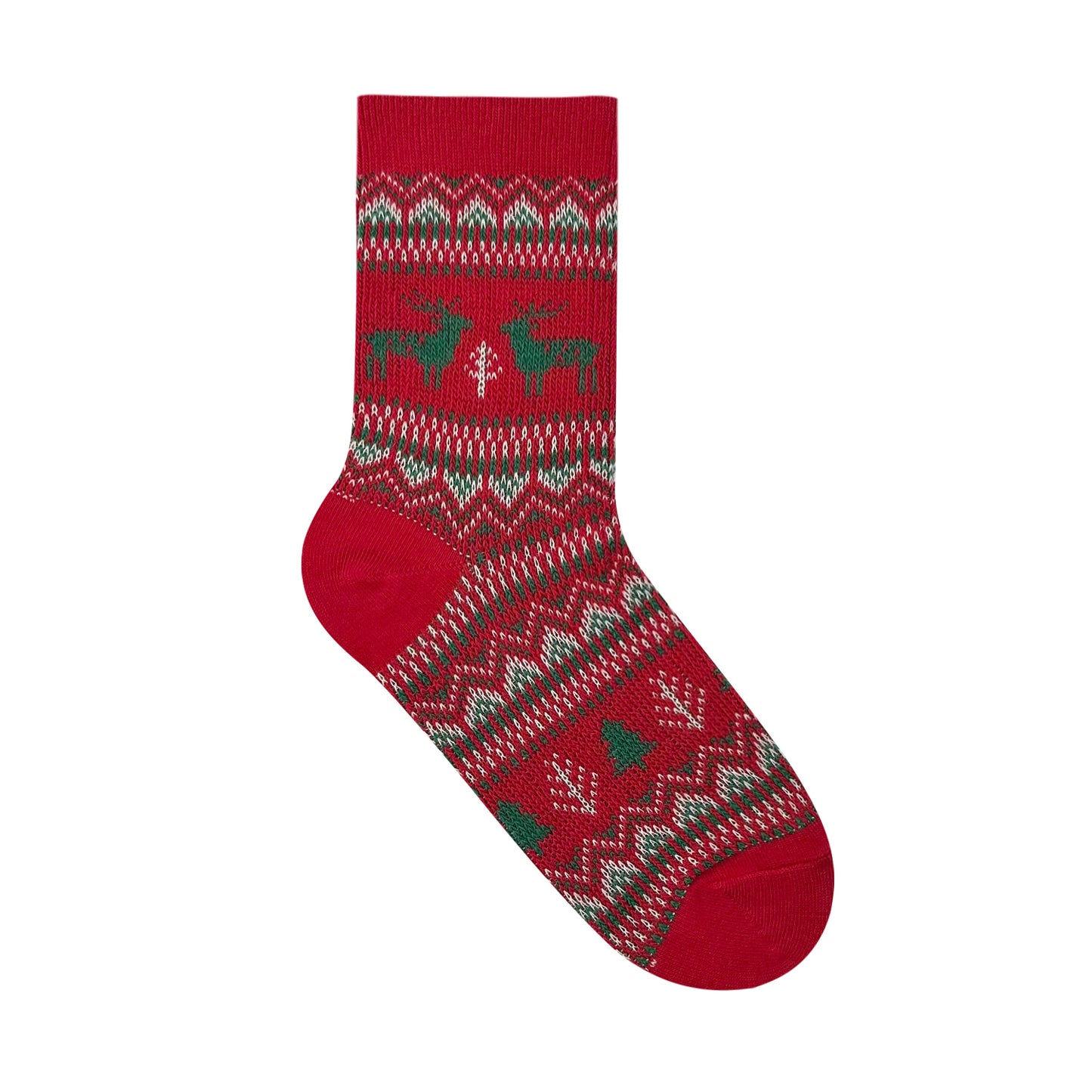 Women's Crew Winter Nordic Deer Jacquard Socks