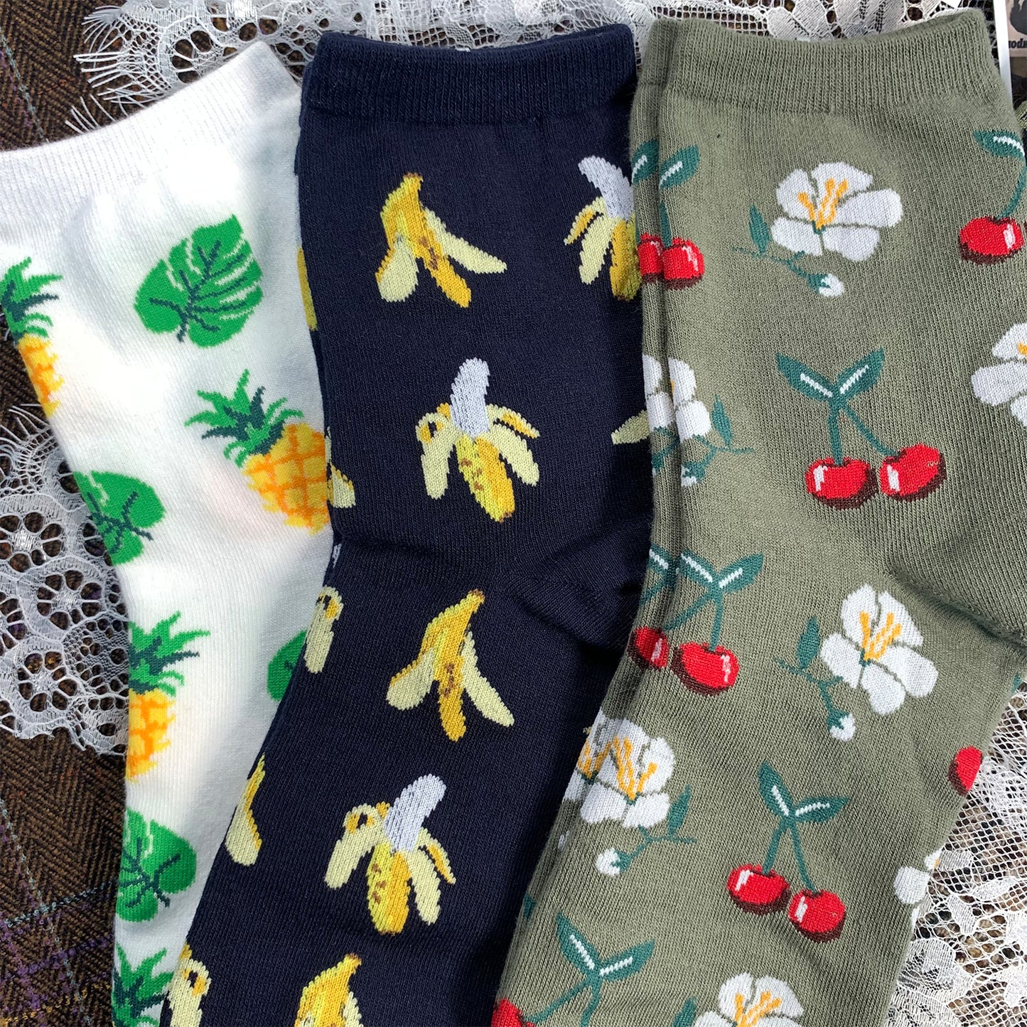 Women's Crew Lemon Tree Socks