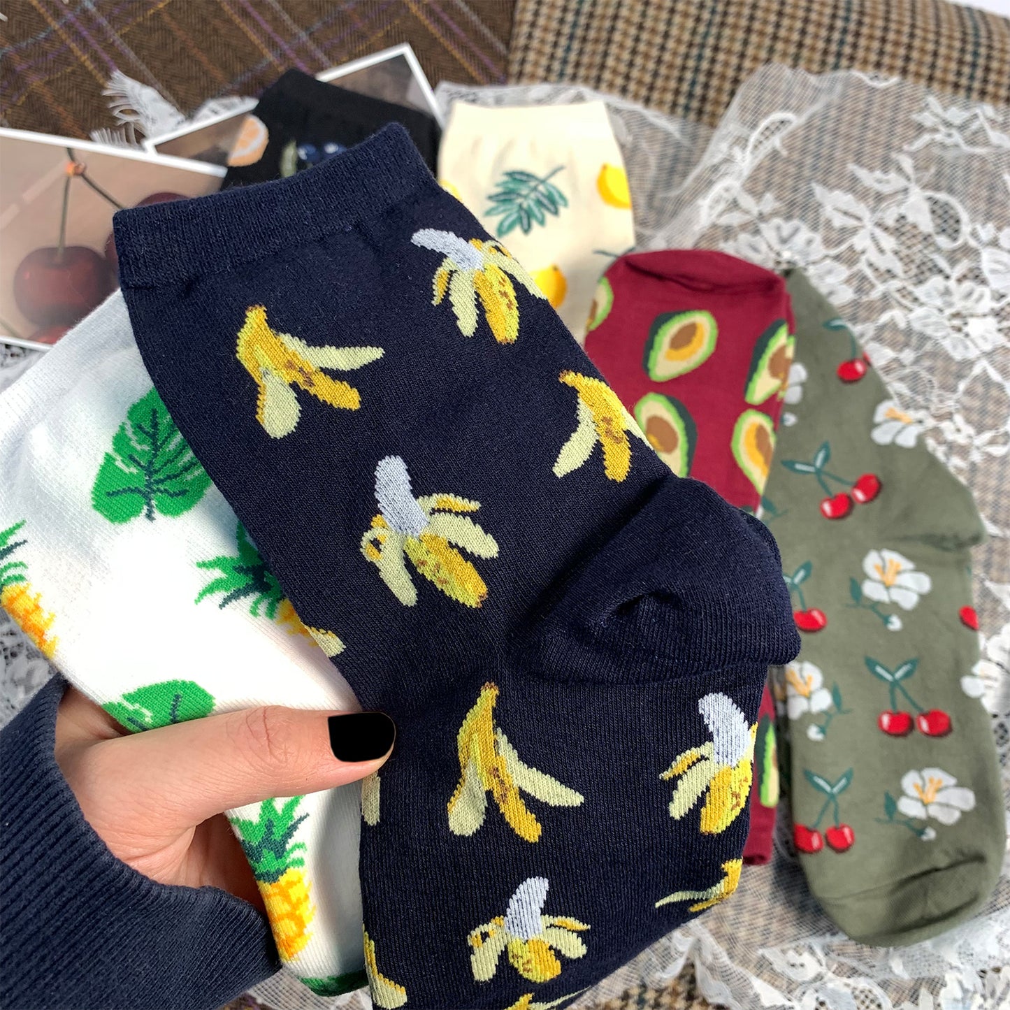 Women's Crew Lemon Tree Socks