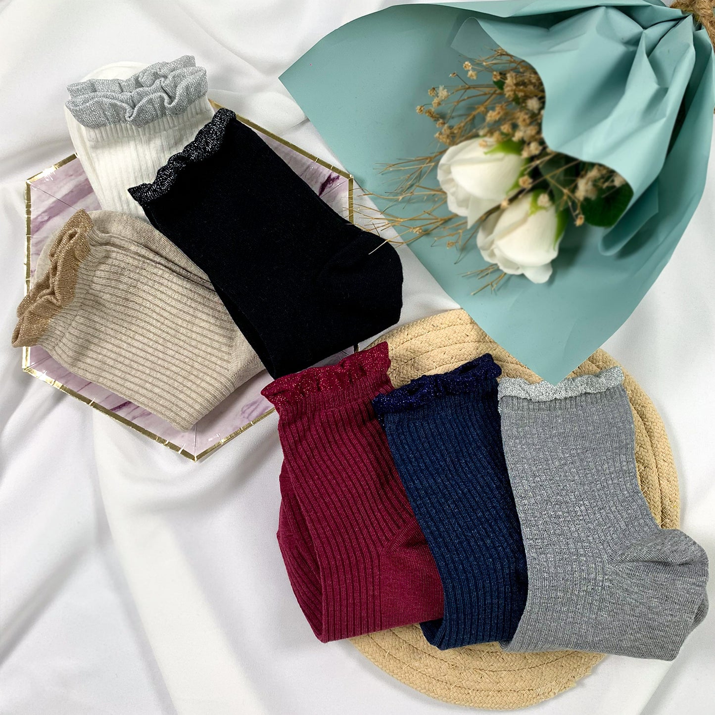 Women's Crew Lurex Ankle Socks
