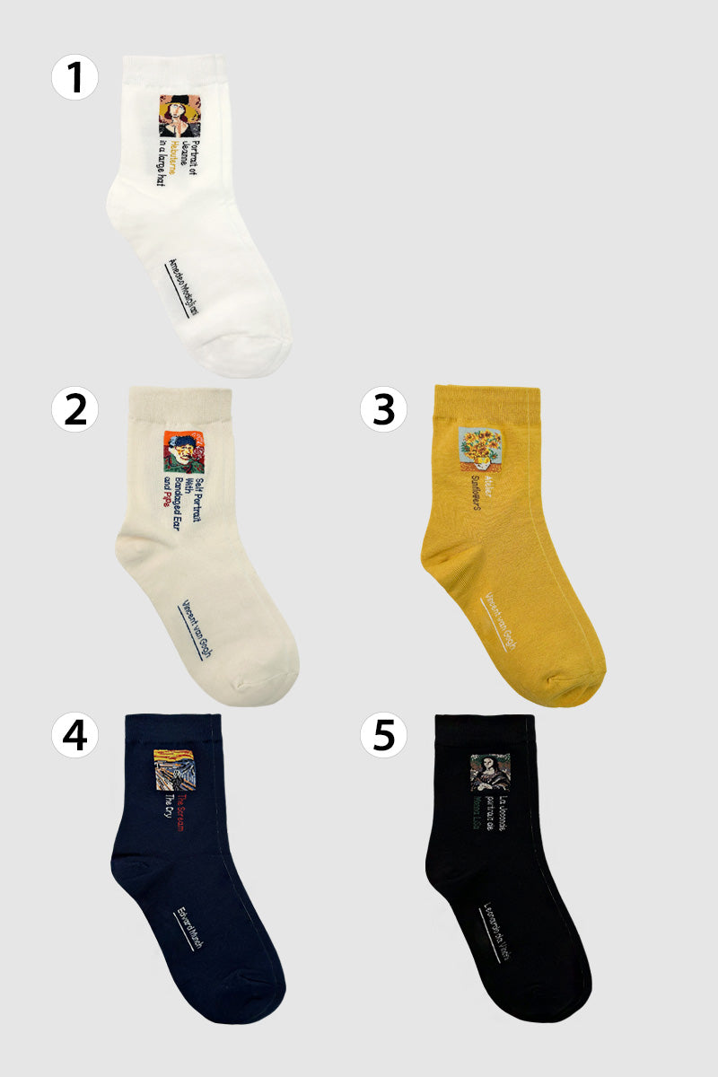 Women's Crew Mini Famous Painting Socks