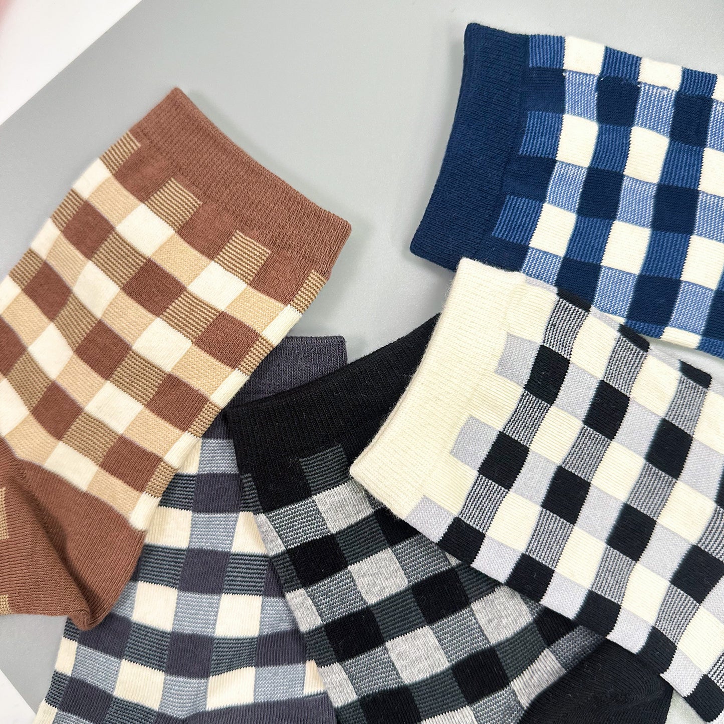 Women's Crew Unique Check Socks