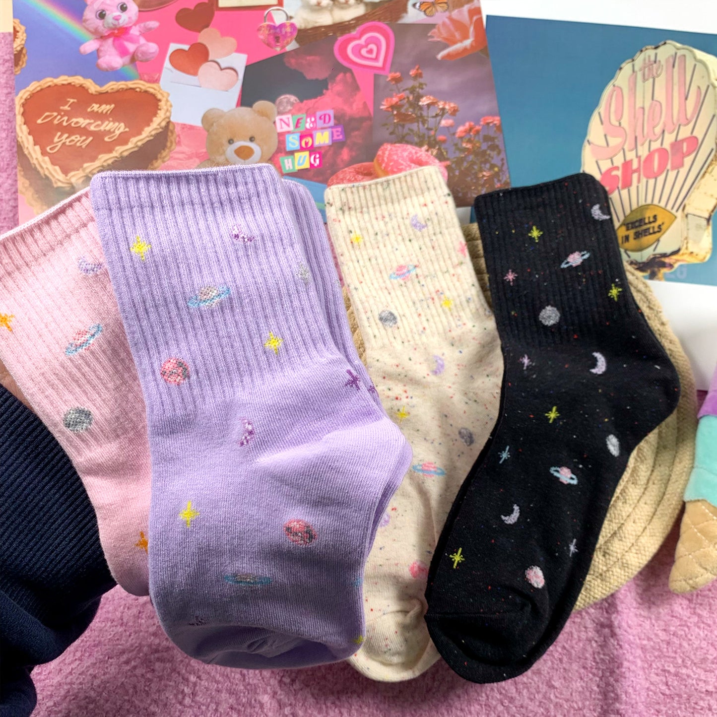 Women's Crew Universe Board Socks