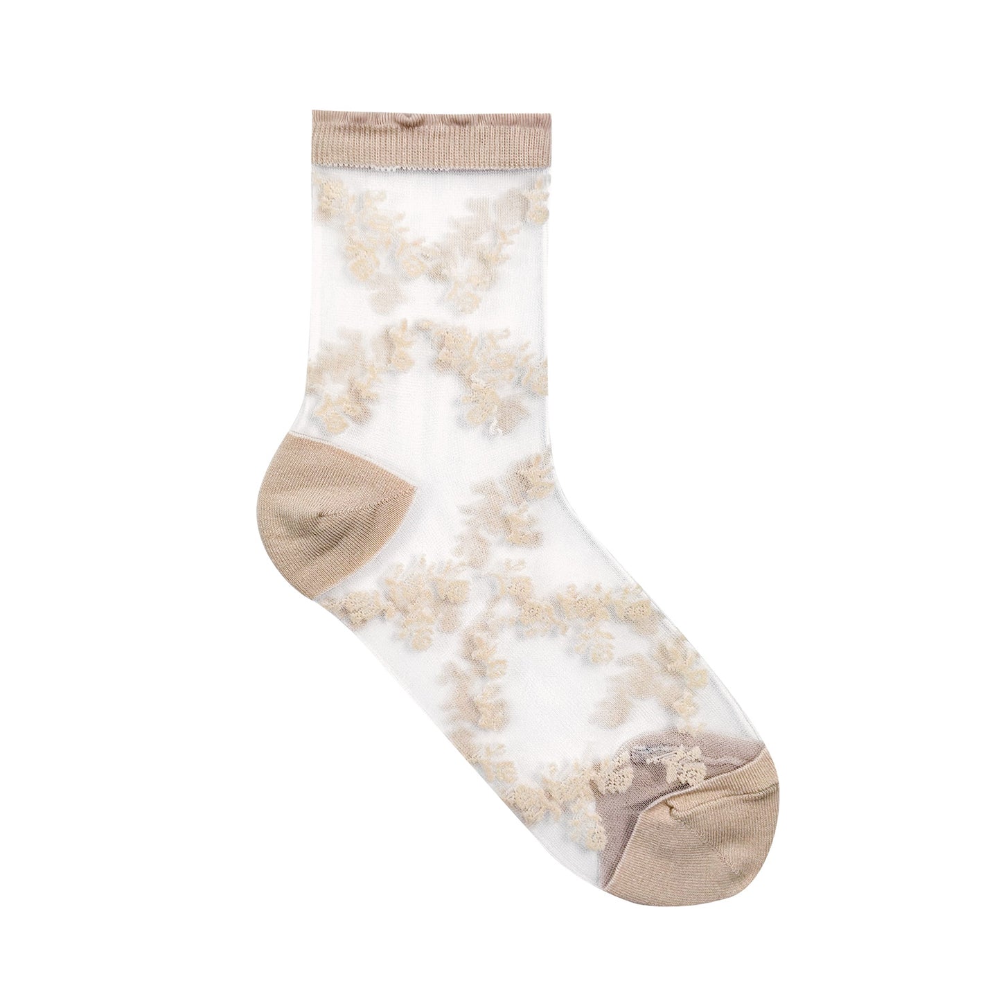 Women's Crew See-Through Fleur Socks