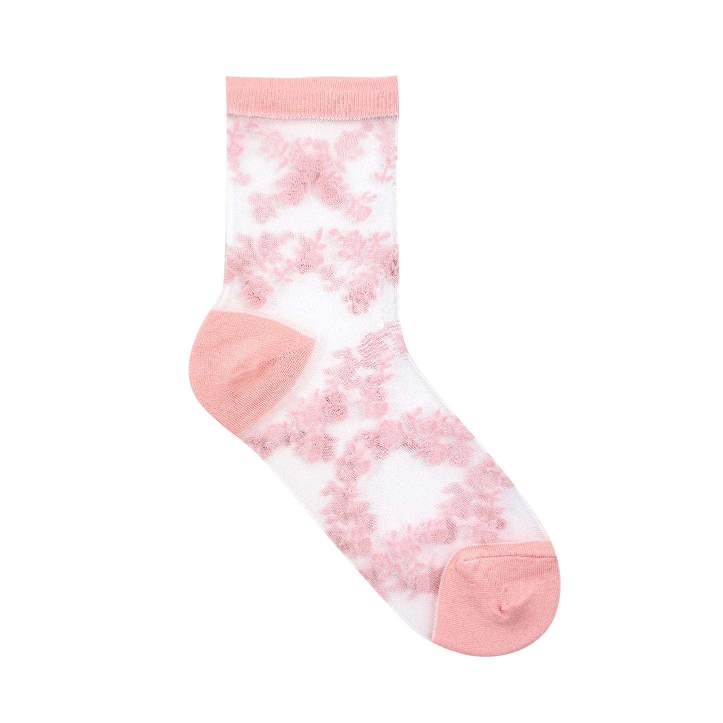 Women's Crew See-Through Fleur Socks
