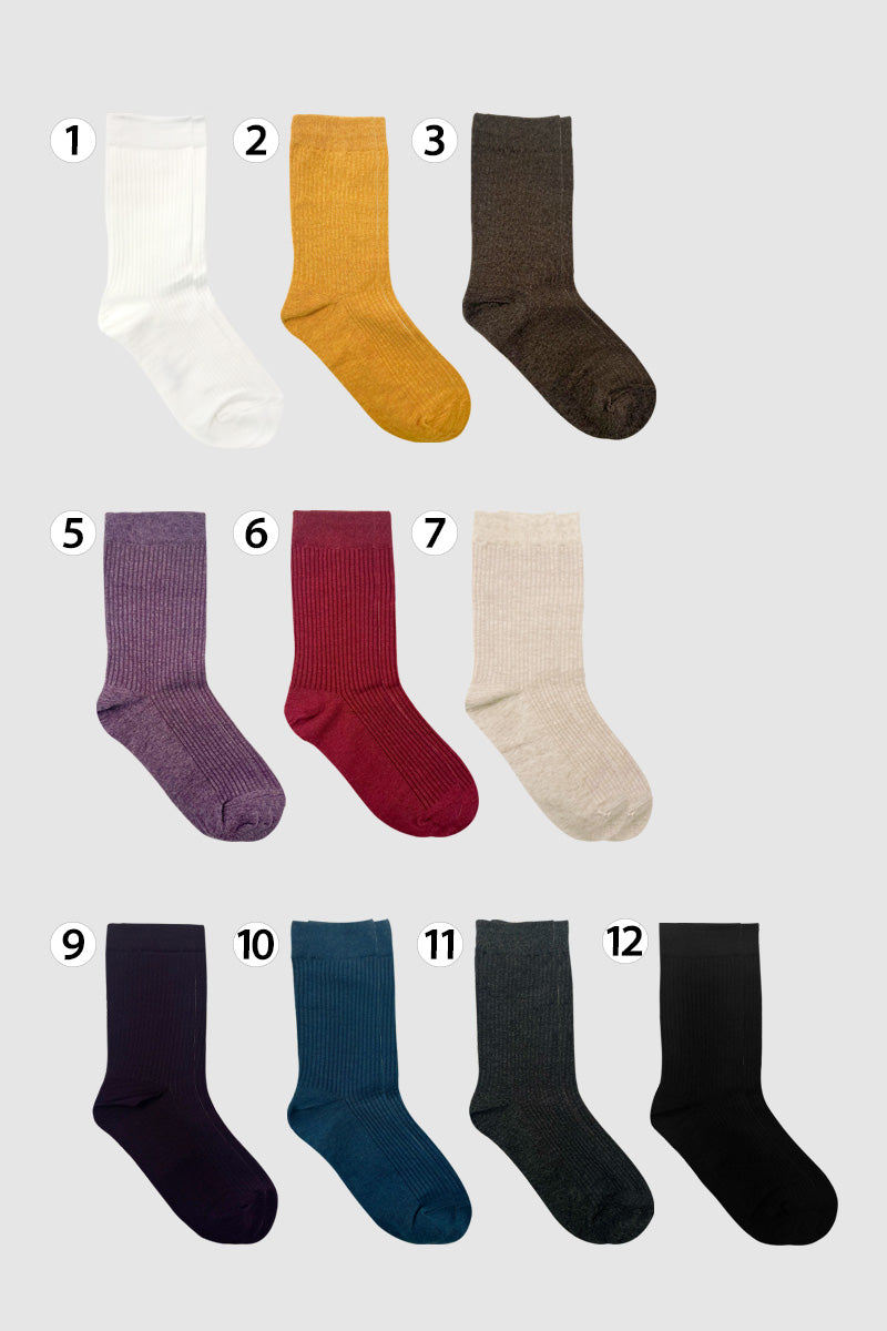 Women's Crew High Pleat Socks