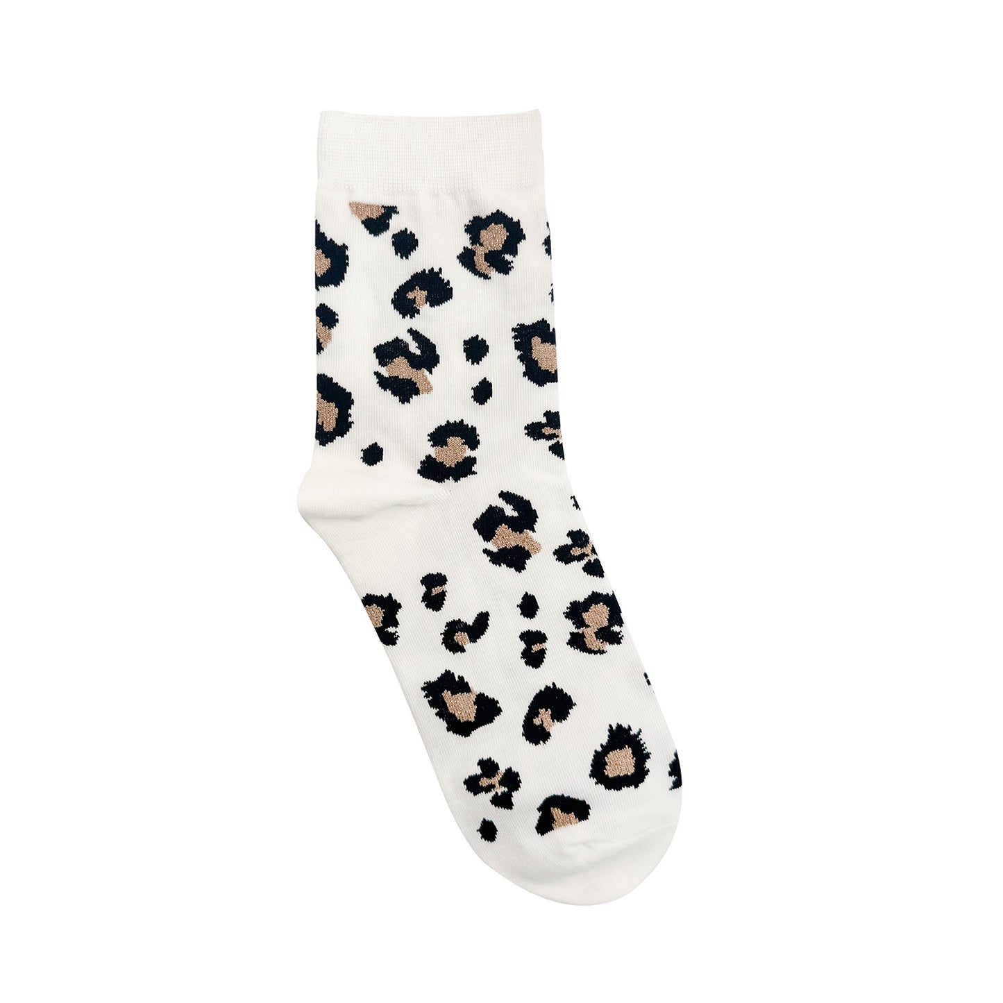 Women's Crew Lurex Leopard Socks