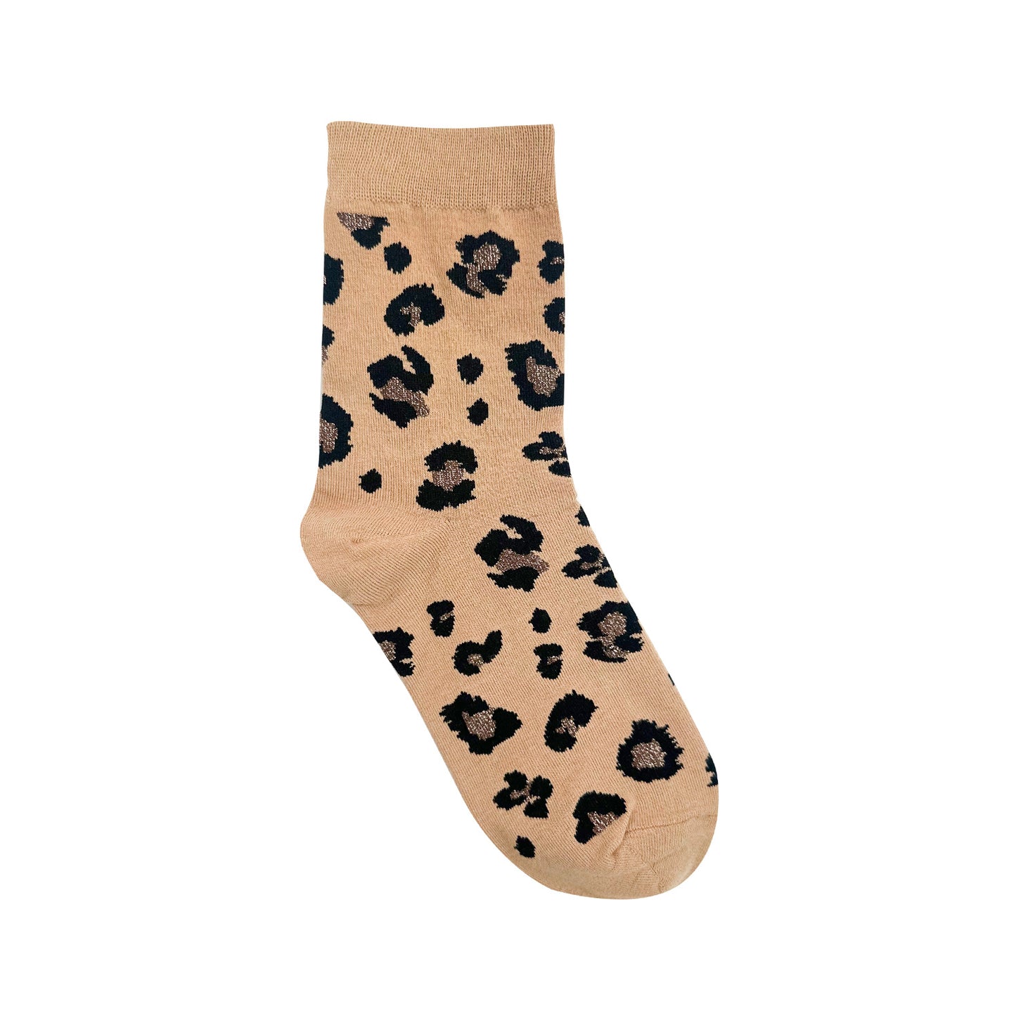 Women's Crew Lurex Leopard Socks