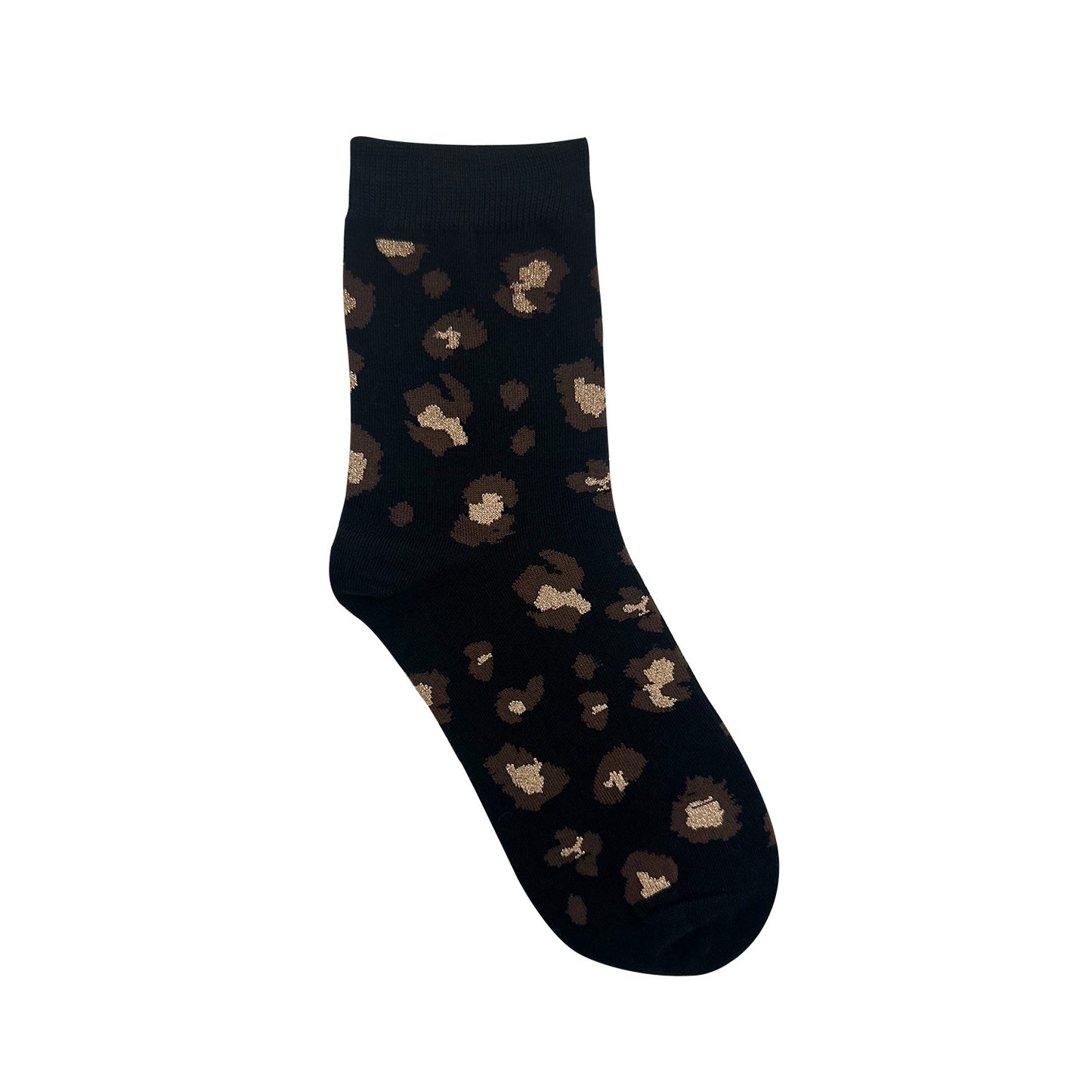 Women's Crew Lurex Leopard Socks