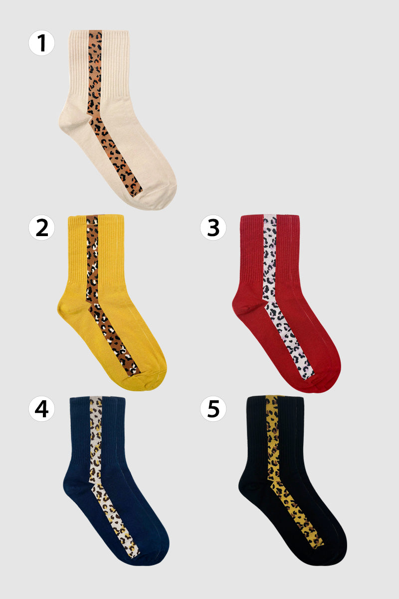 Women's Crew Leopard Line Socks