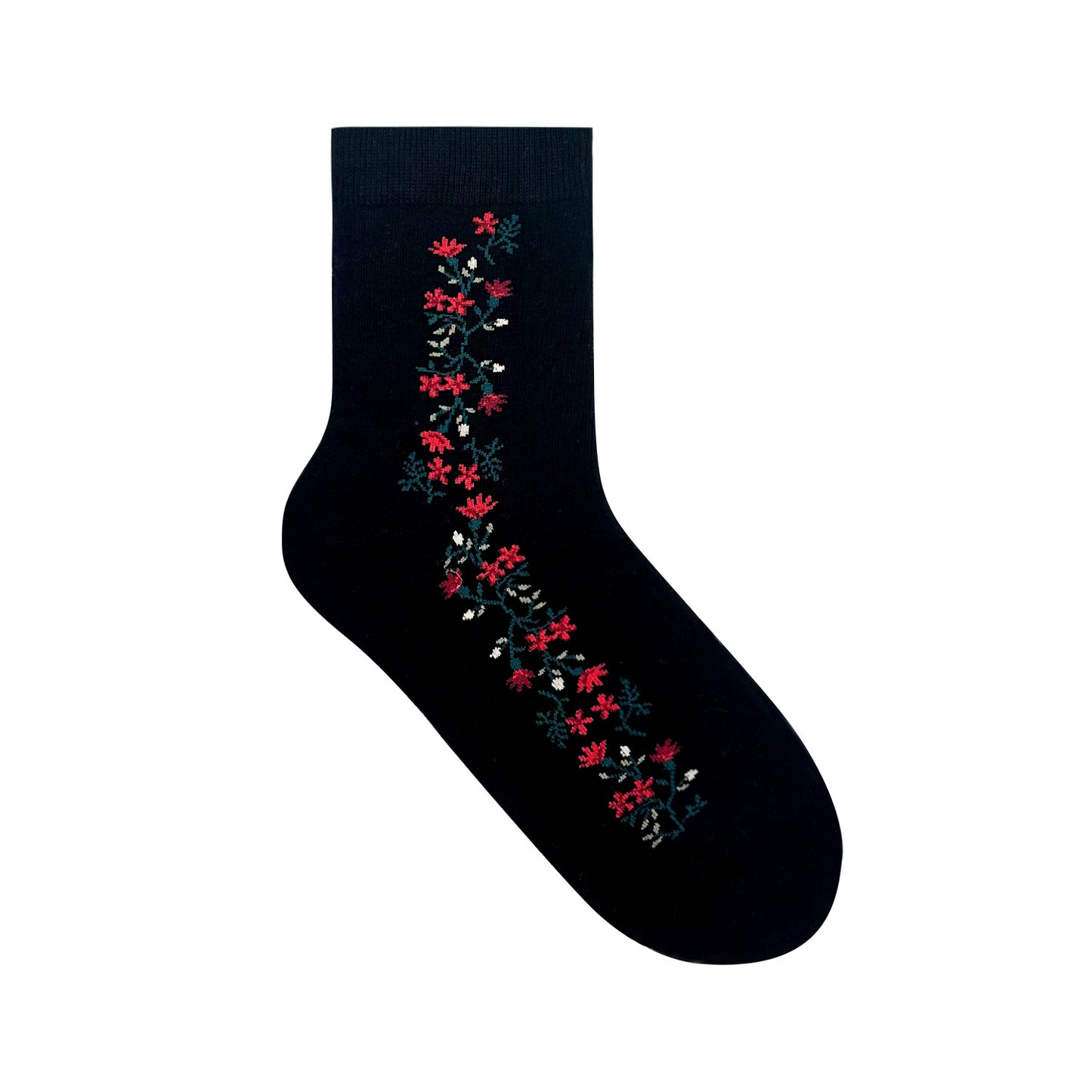 Women's Crew Vintage Vine Flower Socks