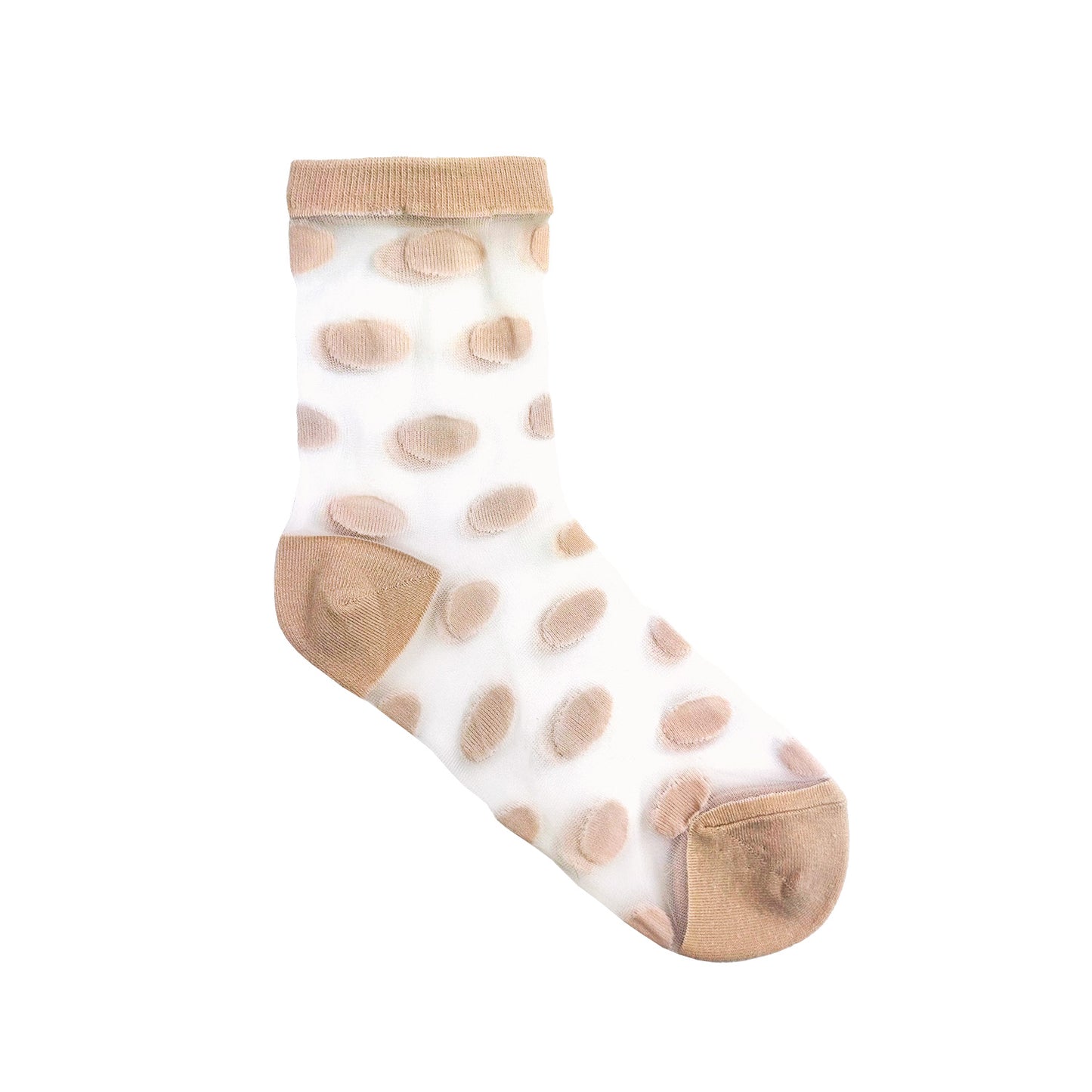 Women's Crew See-Through Basic Dot Socks