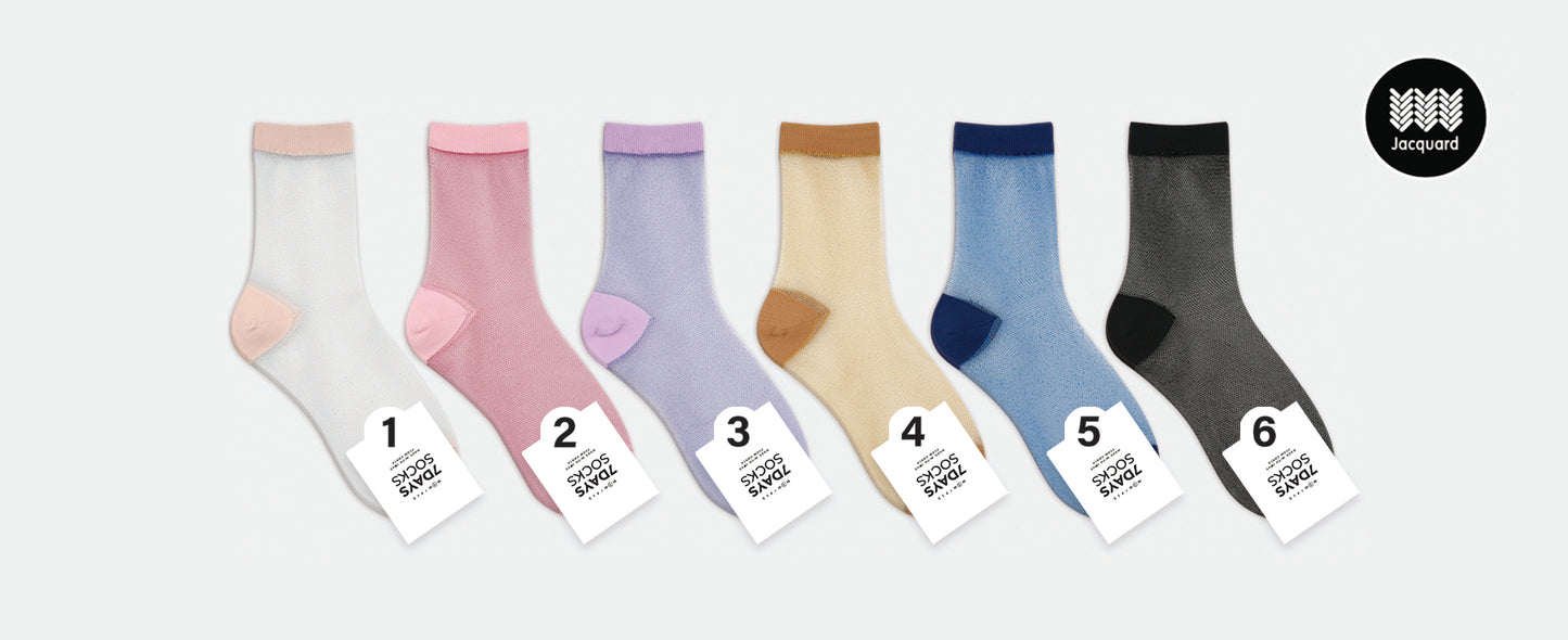 Women's Ankle Sheer Glitter Socks