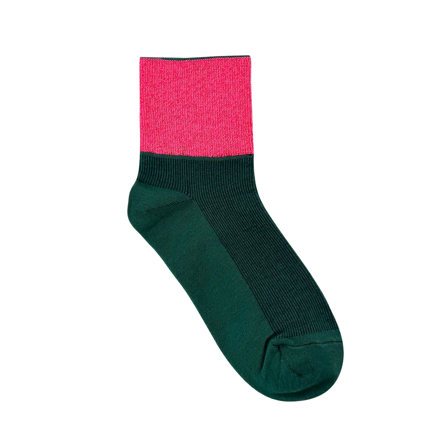 Women's Crew Neon Glitter Point Socks