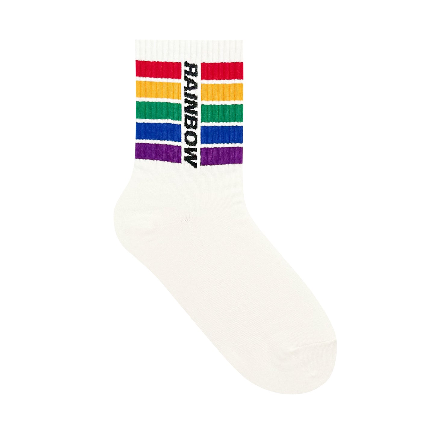 Women's Crew Rainbow Lettering Socks
