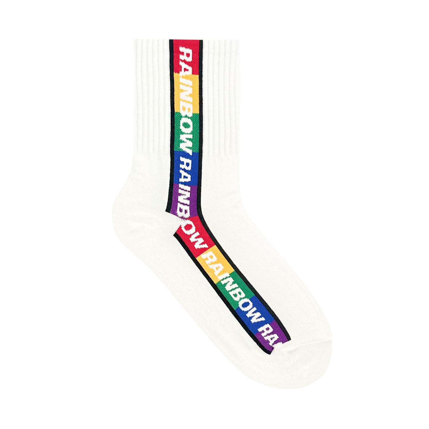 Women's Crew Rainbow Lettering Socks