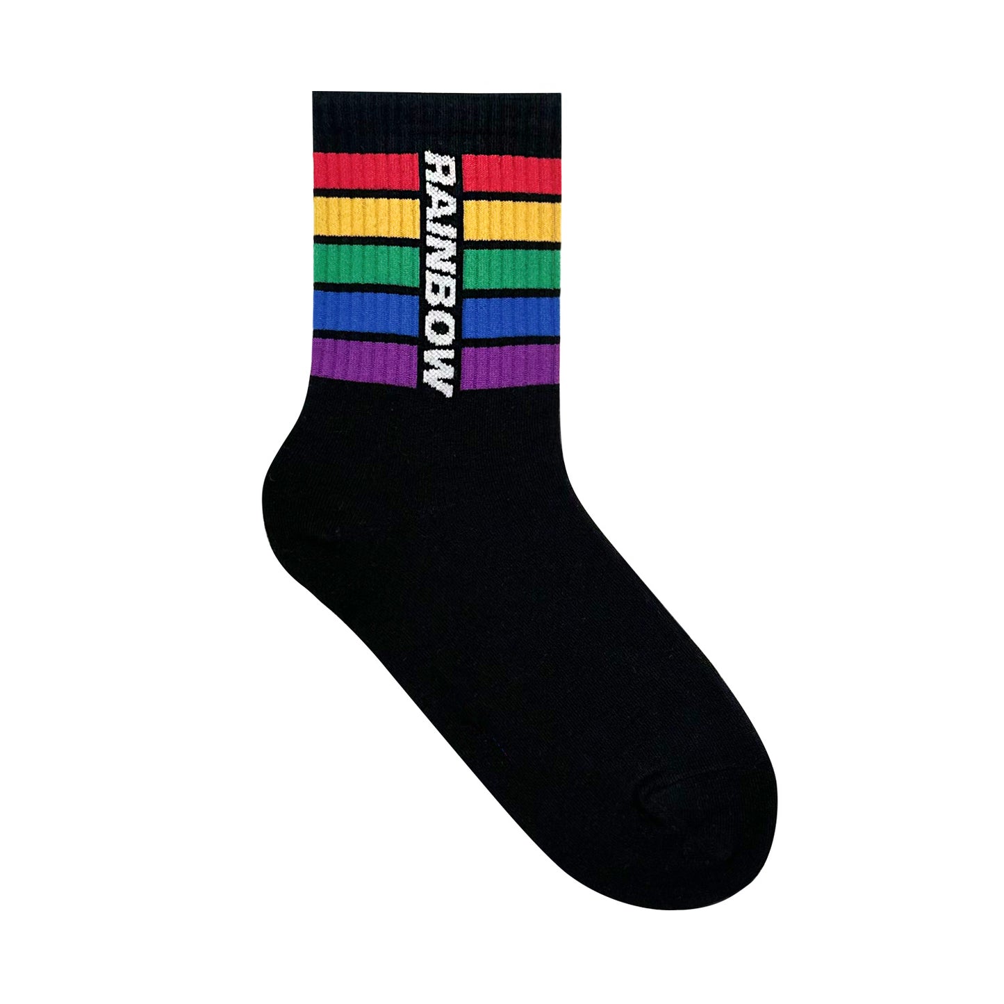 Women's Crew Rainbow Lettering Socks