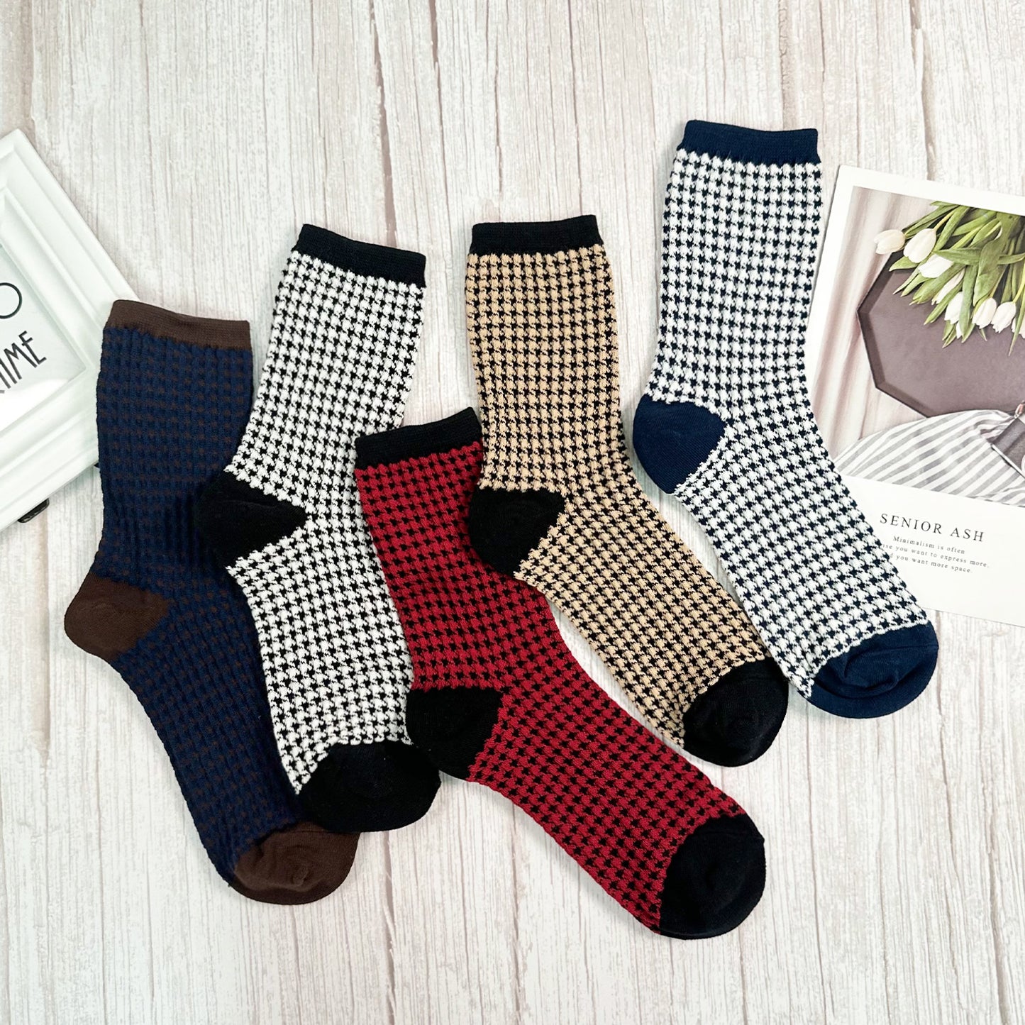 Women's Crew Houndtooth Socks
