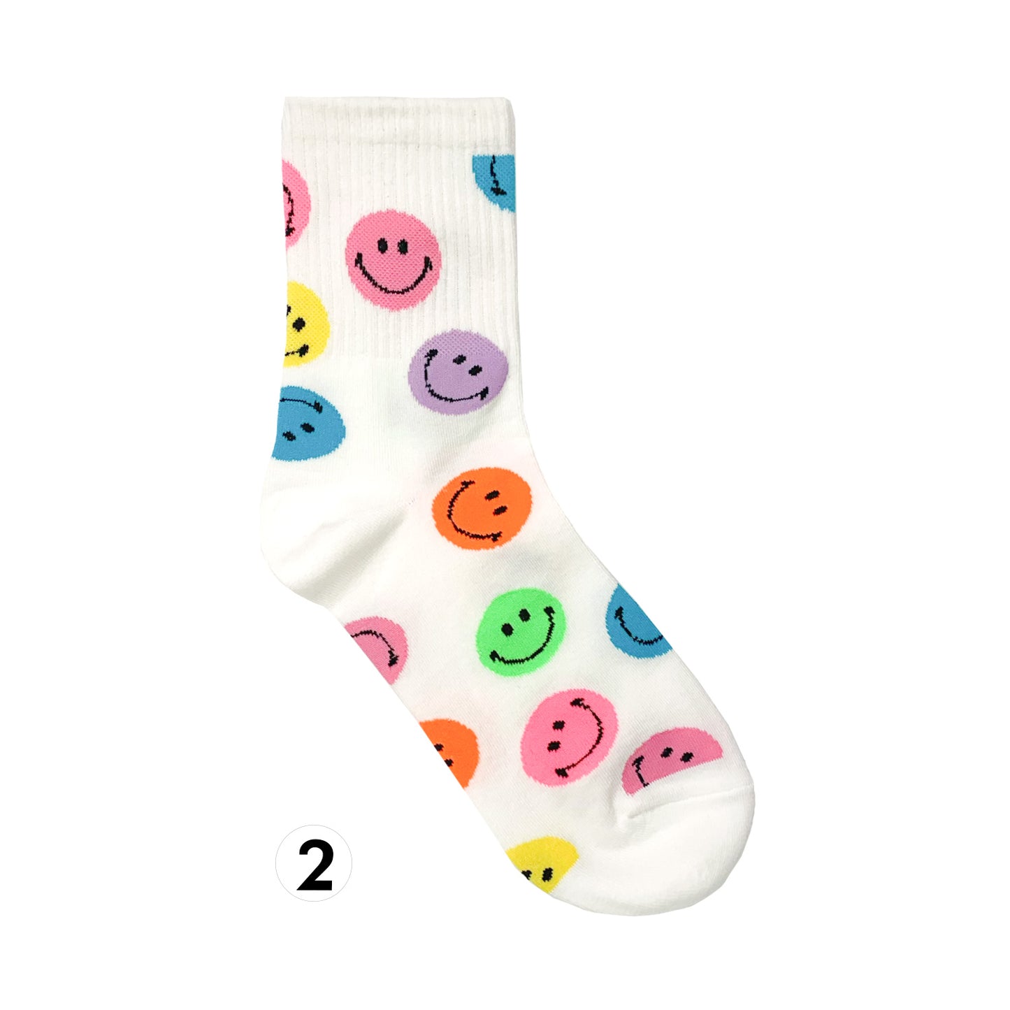 Women's Crew Smile Pattern Socks