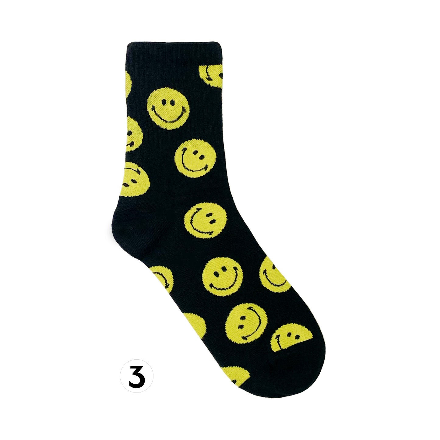 Women's Crew Smile Pattern Socks