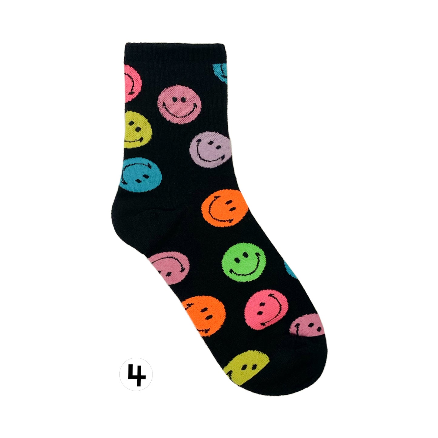 Women's Crew Smile Pattern Socks