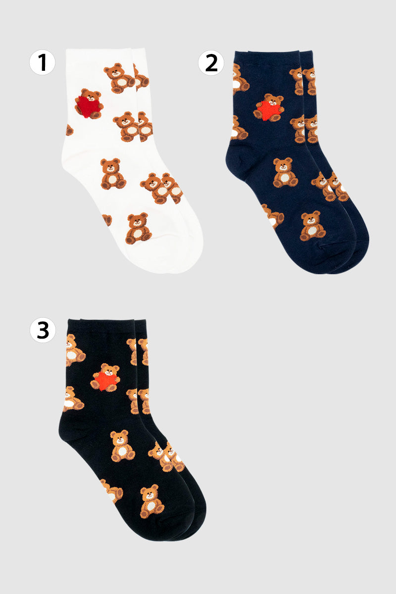 Women's Crew Bear Party Socks